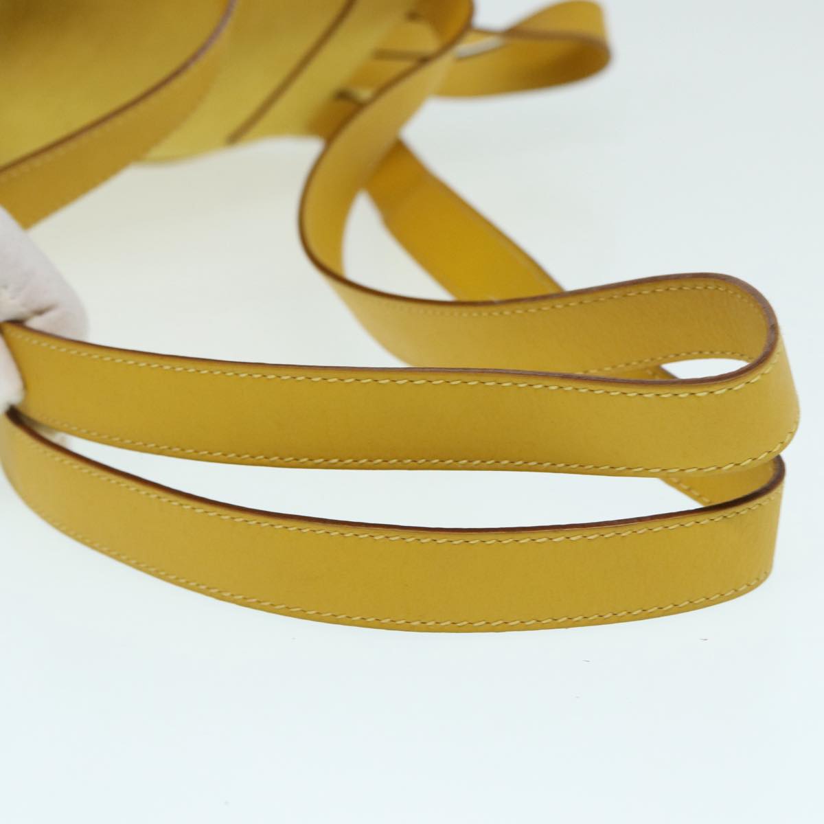 Salvatore Ferragamo Gancini Backpack Suede Yellow Gold Auth  display picture 1