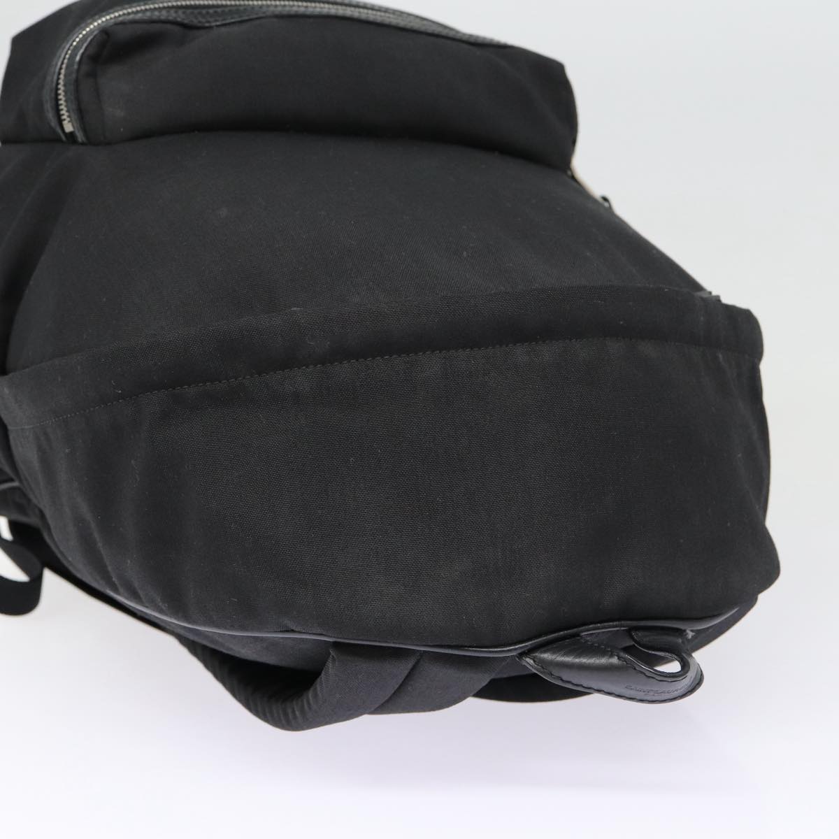 SAINT LAURENT Classic Hunter Backpack Canvas Black Silver  display picture 1