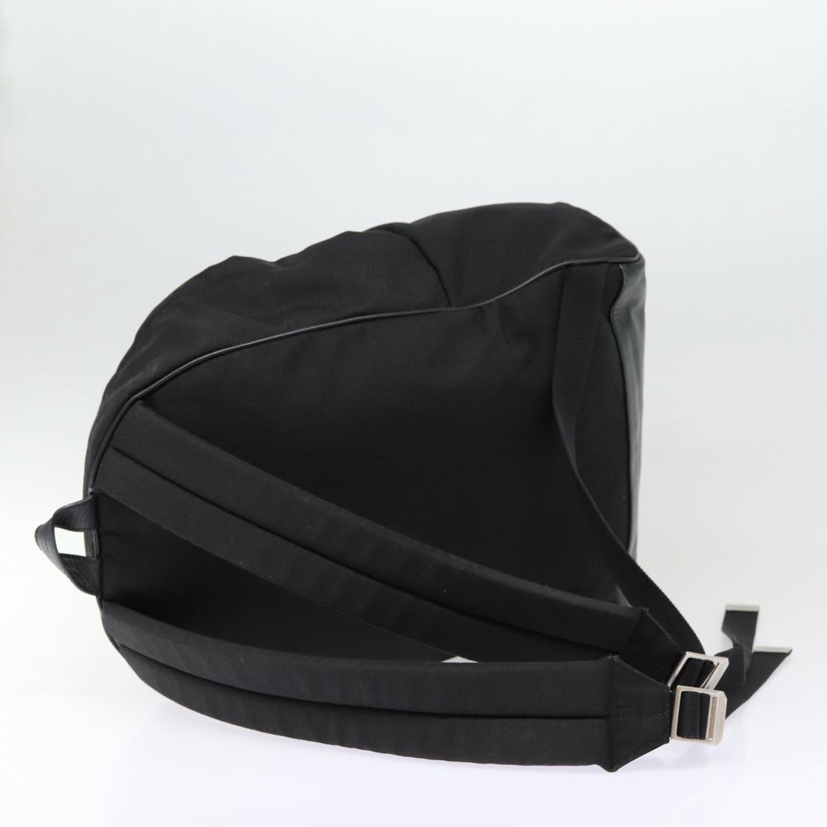 SAINT LAURENT Classic Hunter Backpack Canvas Black Silver  display picture 2