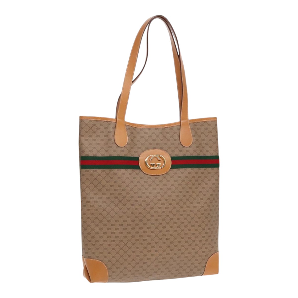 GUCCI Micro GG Supreme Web Sherry Line Bag PVC Beige 002 904