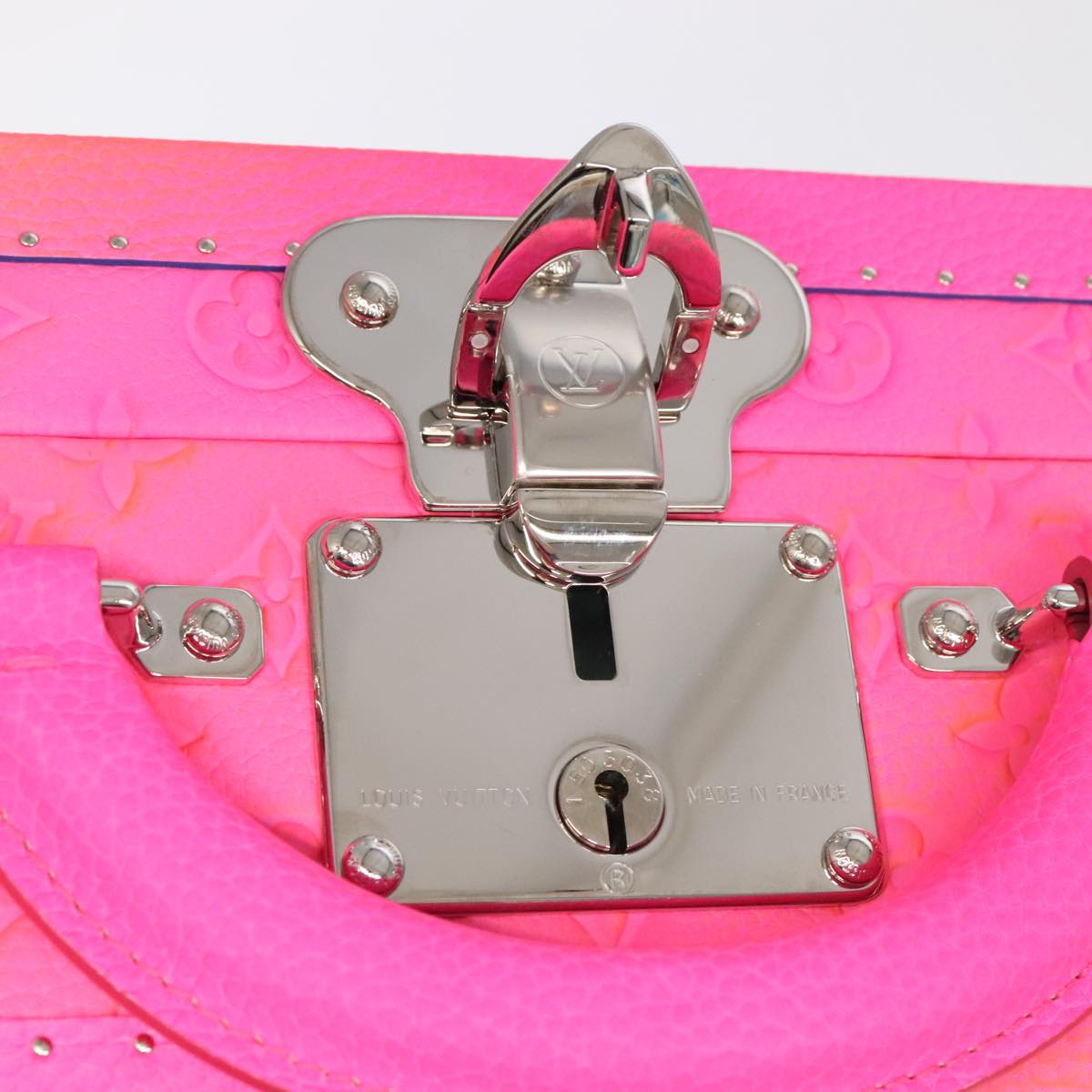 LOUIS VUITTON Taurillon Illusion Cotoville 40 Trunk Multicolor LV