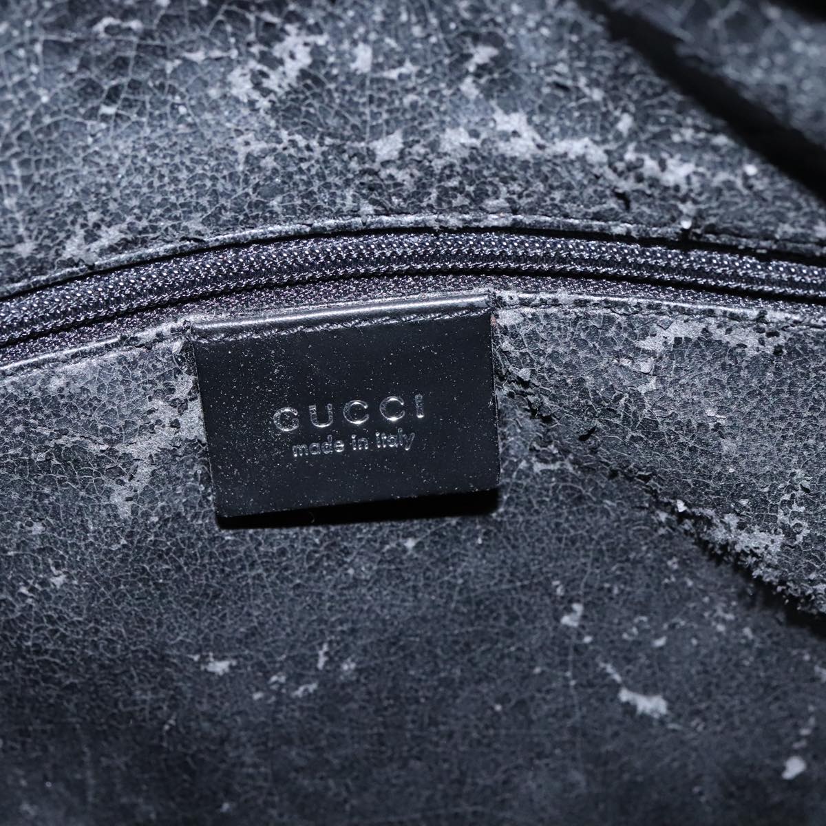 ごる蔵GUCCI Logo Black Patent Silver GUCCI Shoulder Bag Patent Leather Black Silver 001 3017