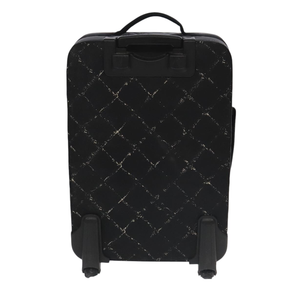 CHANEL New Travel Line Suitcase Nylon Black CC Auth yk16489
