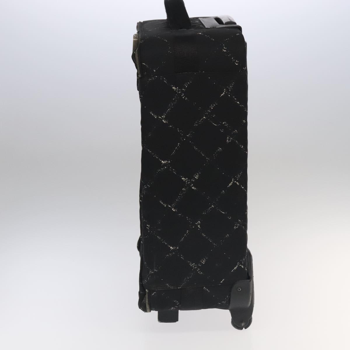 CHANEL New Travel Line Suitcase Nylon Black CC Auth yk16489