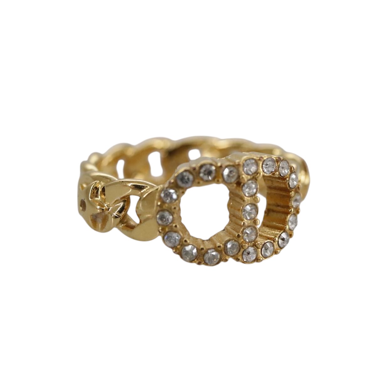 CD Icon Chain Link Ring Gold-Plated Silver | DIOR