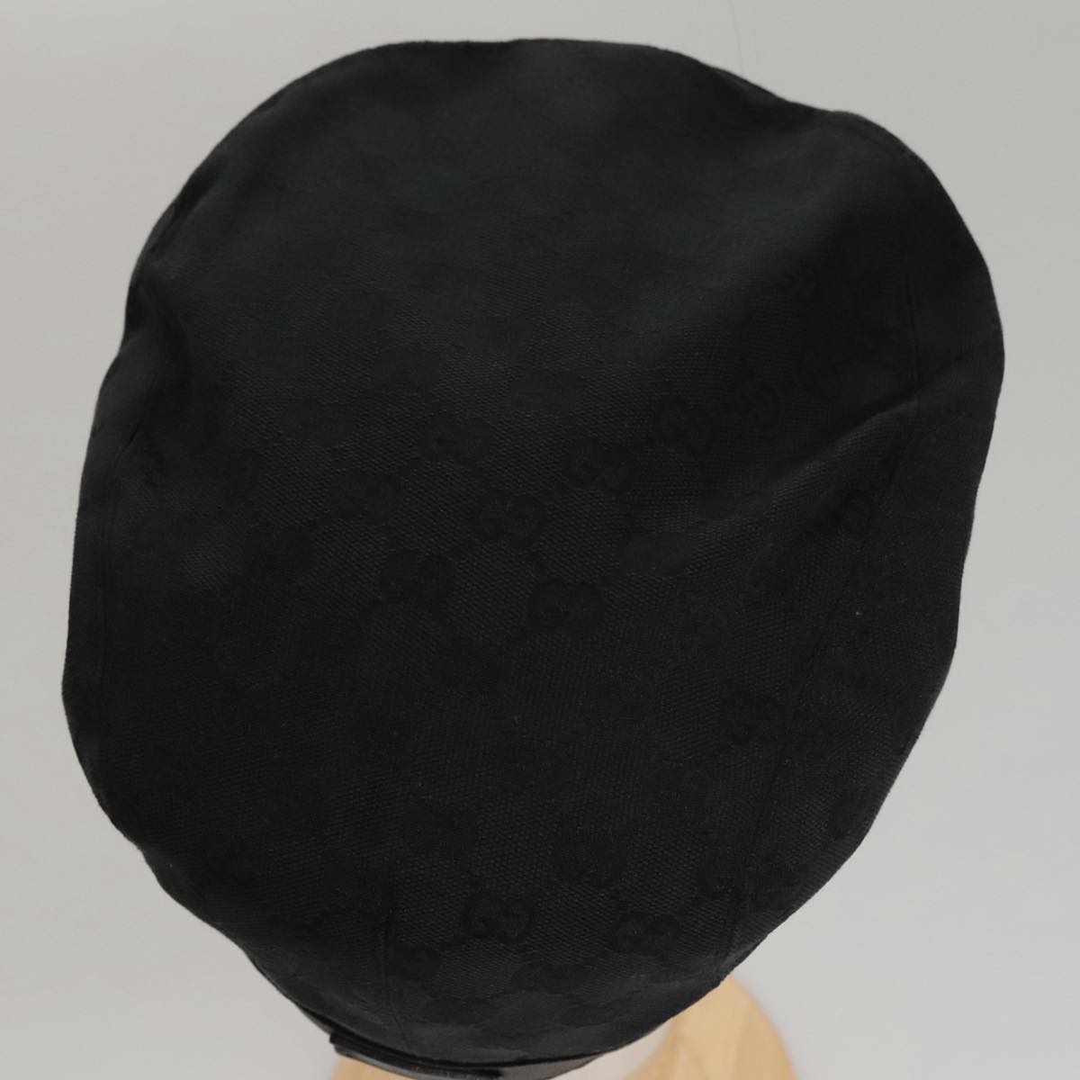 GUCCI GG Canvas Hunting Cap Hat S Black Auth yk16802V GUCCI GG Canvas Hunting Cap Hat S Black Auth yk16802V Cloth  main image 2