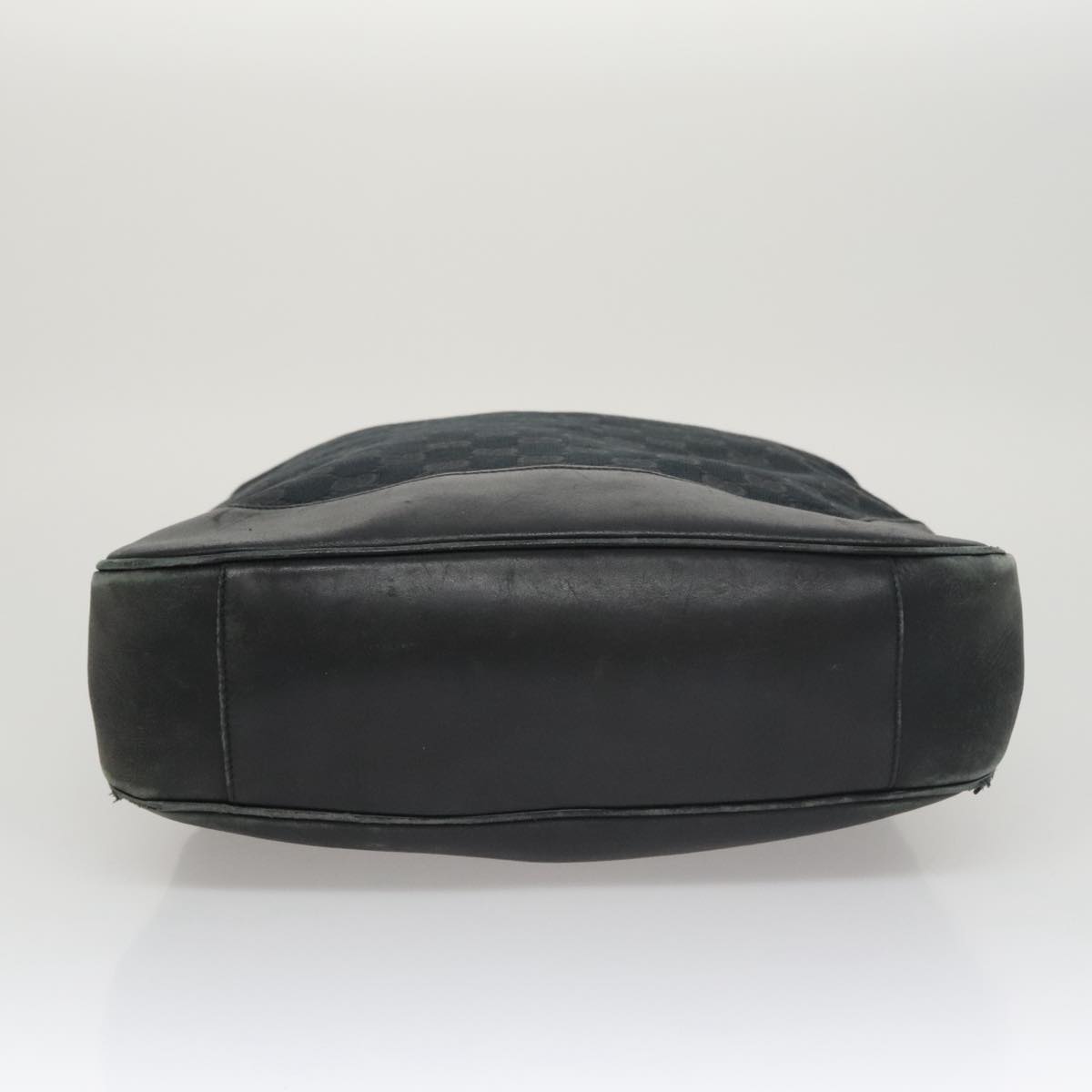 GUCCI Bamboo GG Canvas Hand Bag Black 001 4058 1705 Auth