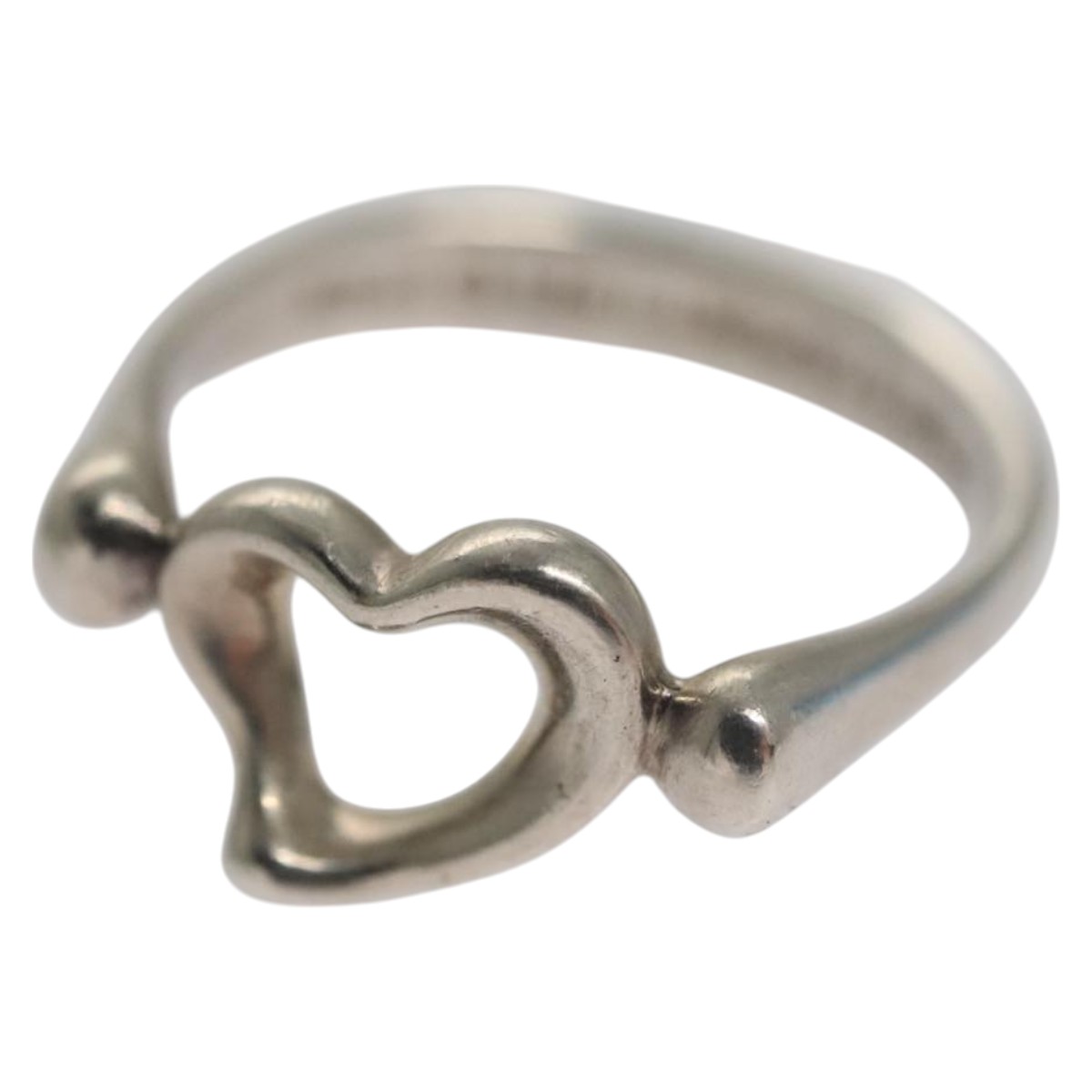 現行品 Tiffany & Co.Open Heart Ring Ag925 TIFFANY&Co. Open Heart Ring Ag925 Silver Auth yk16935 | eBay