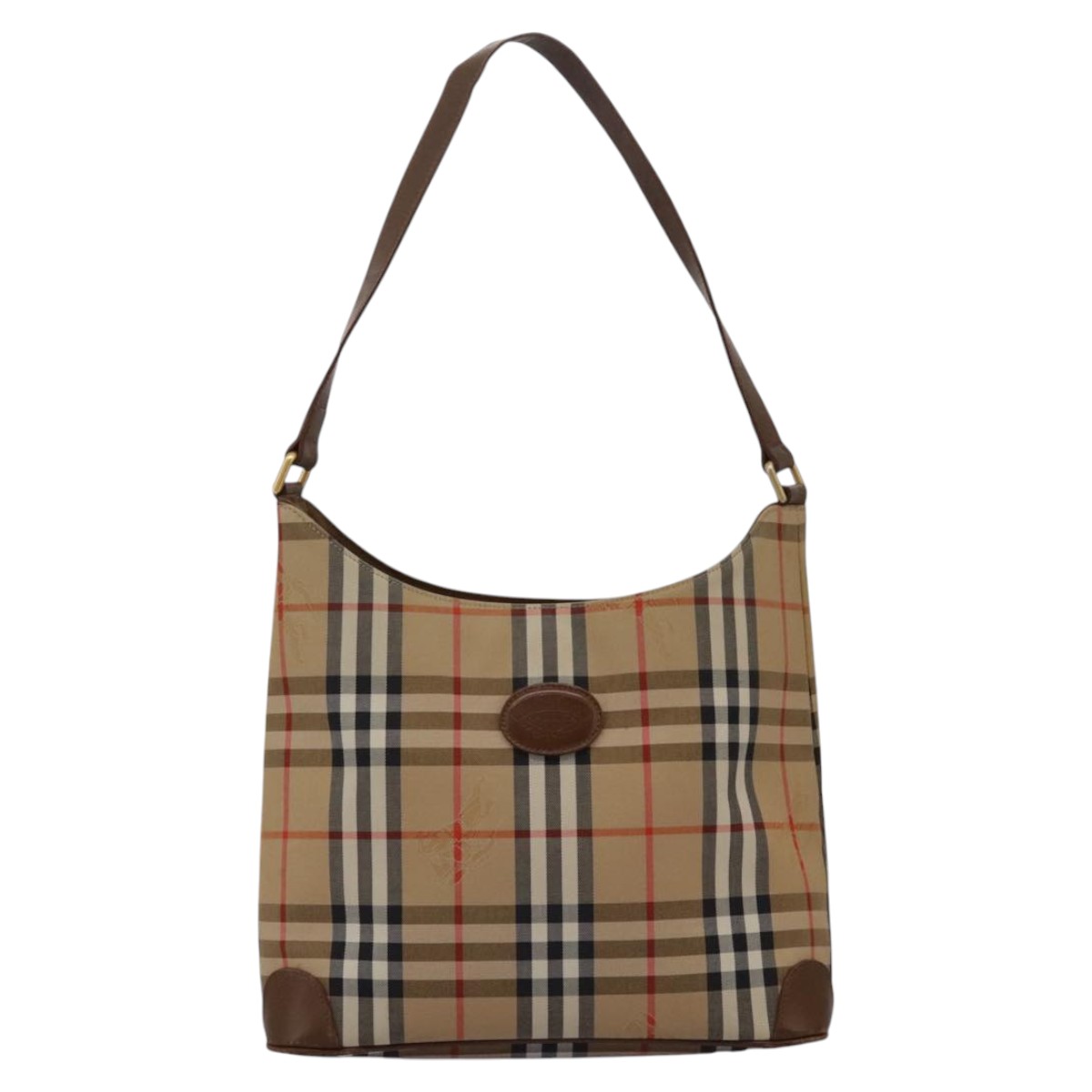 Burberrys Nova Check Shoulder Bag Canvas Beige Auth yk17224