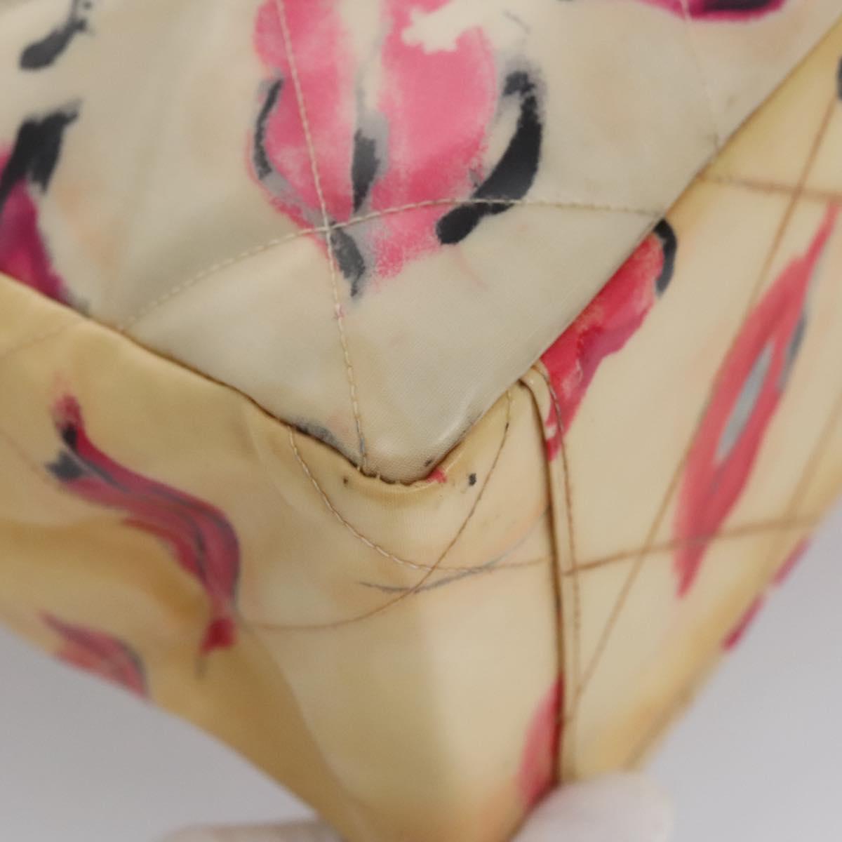 CHANEL Matelasse Chain COCO Mark Lip Tote Bag Vinyl Red CC