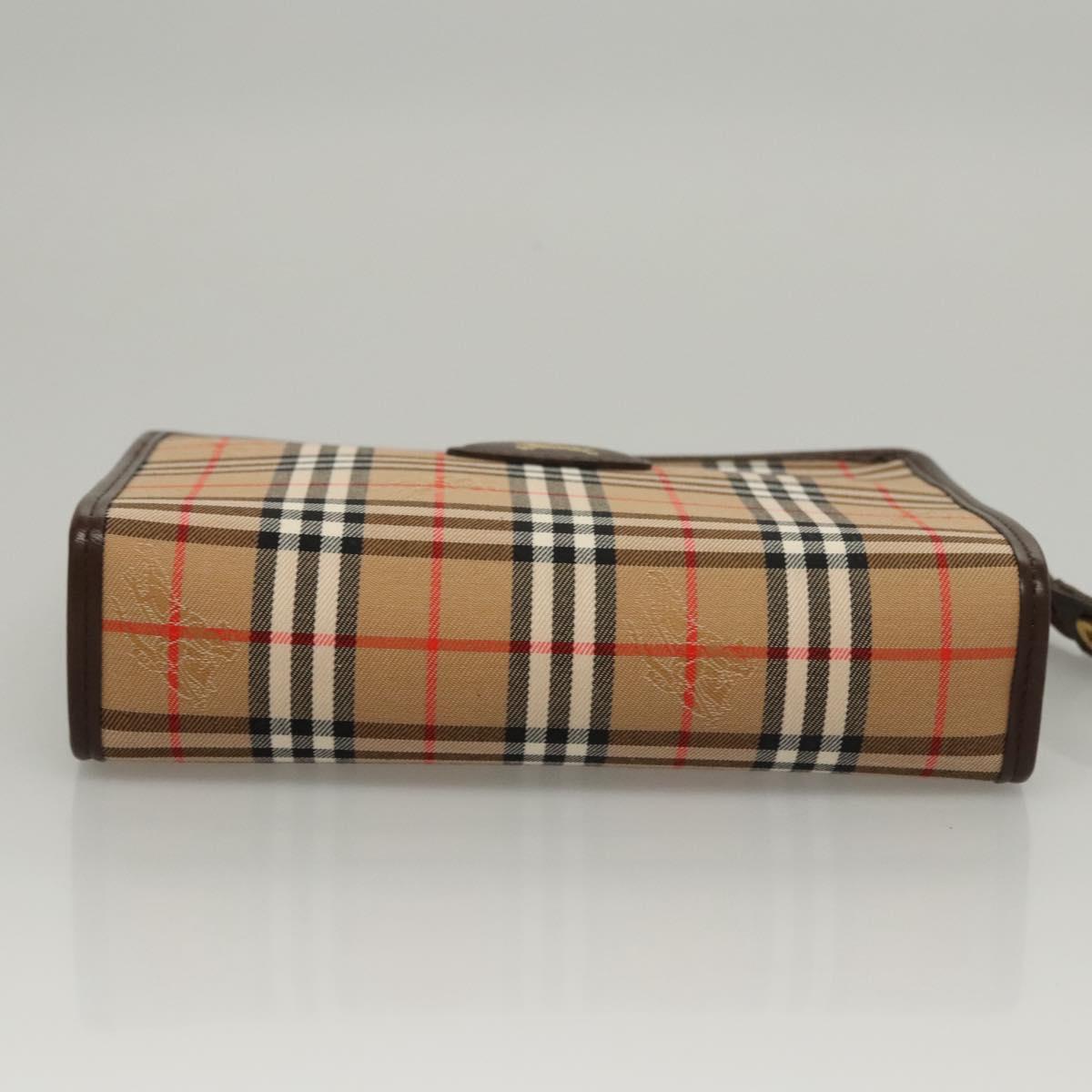 バッグ BURBERRY Nova Check Accessory Pouch Burberrys Nova Check Accessory Pouch Canvas Beige Auth yk17888 | eBay