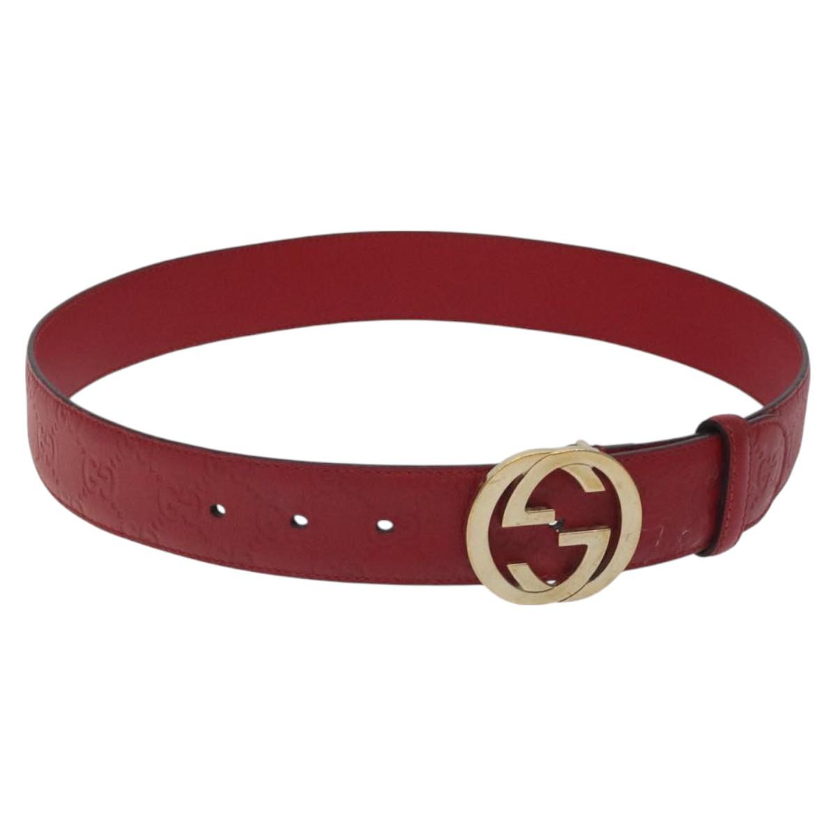 GUCCI Interlocking Guccissima GG Canvas Belt 35.4