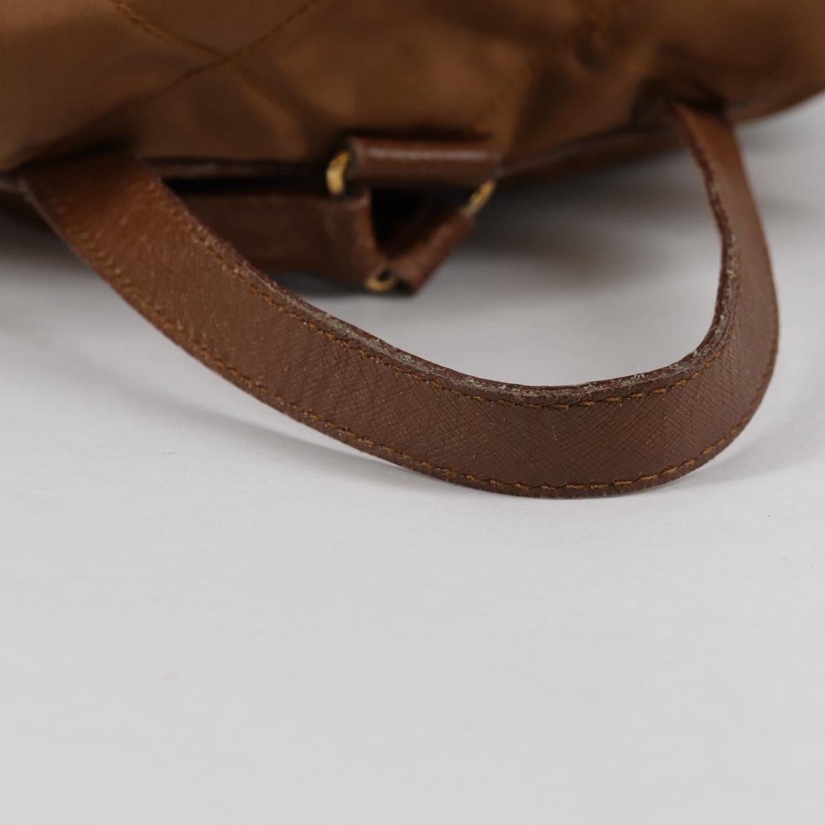 PRADA Backpack Nylon Brown Gold Auth yk18648 PRADA Backpack Nylon Brown Gold Auth yk18648 Golden ref  main image 3