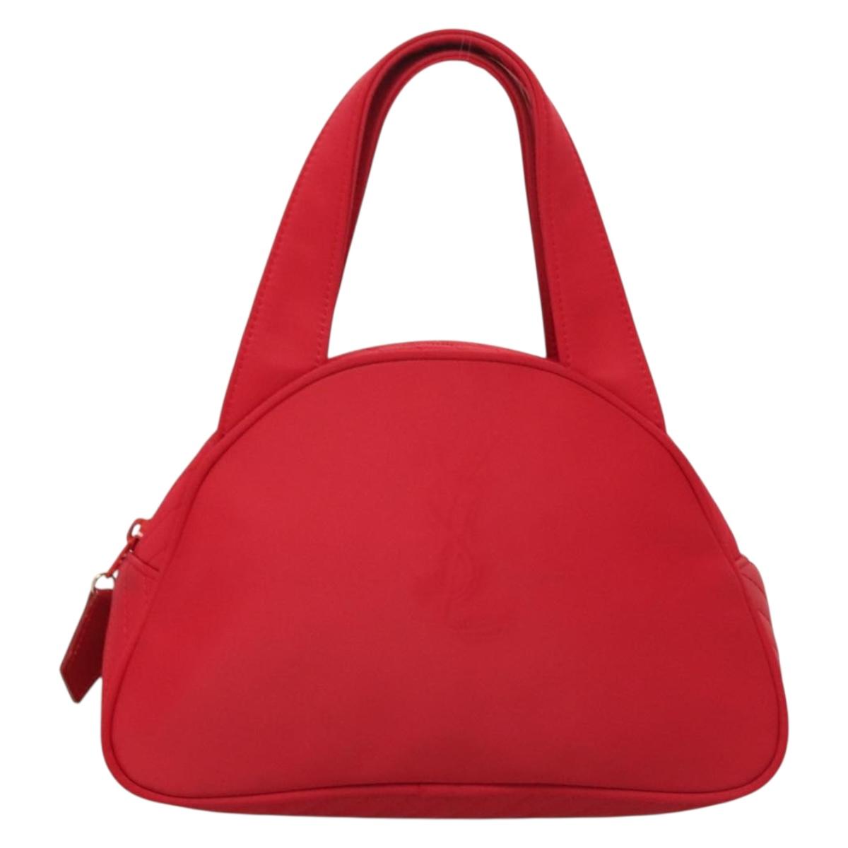 SAINT LAURENT Hand Bag Nylon Red Auth yk18999 | eBay