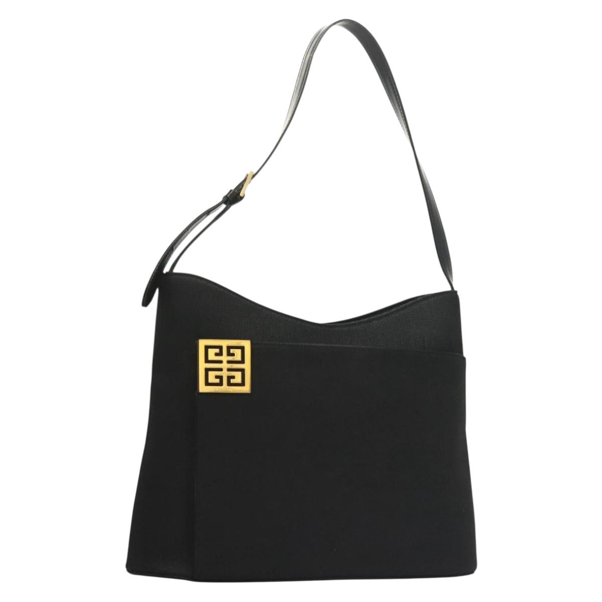 GIVENCHY Shoulder Bag Canvas Black Gold Auth yk19066 | eBay