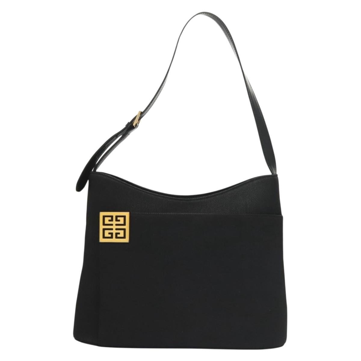 GIVENCHY Shoulder Bag Canvas Black Gold Auth yk19066 | eBay