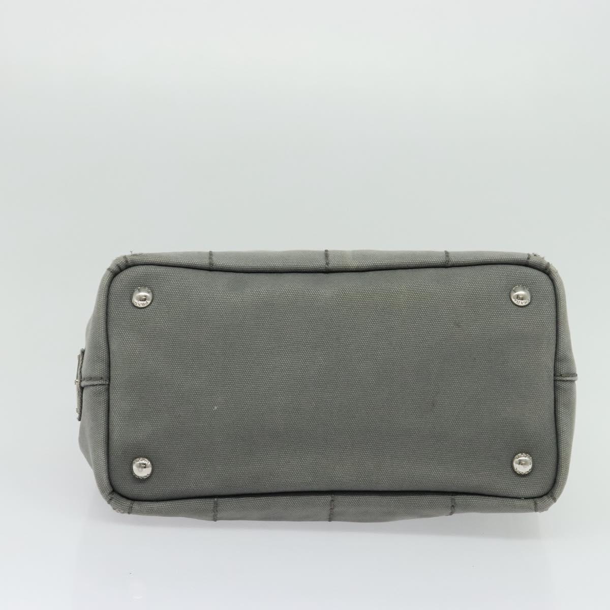 PRADA Canapa PM Hand Bag Canvas 2way Gray Silver Auth yk19274 | eBay