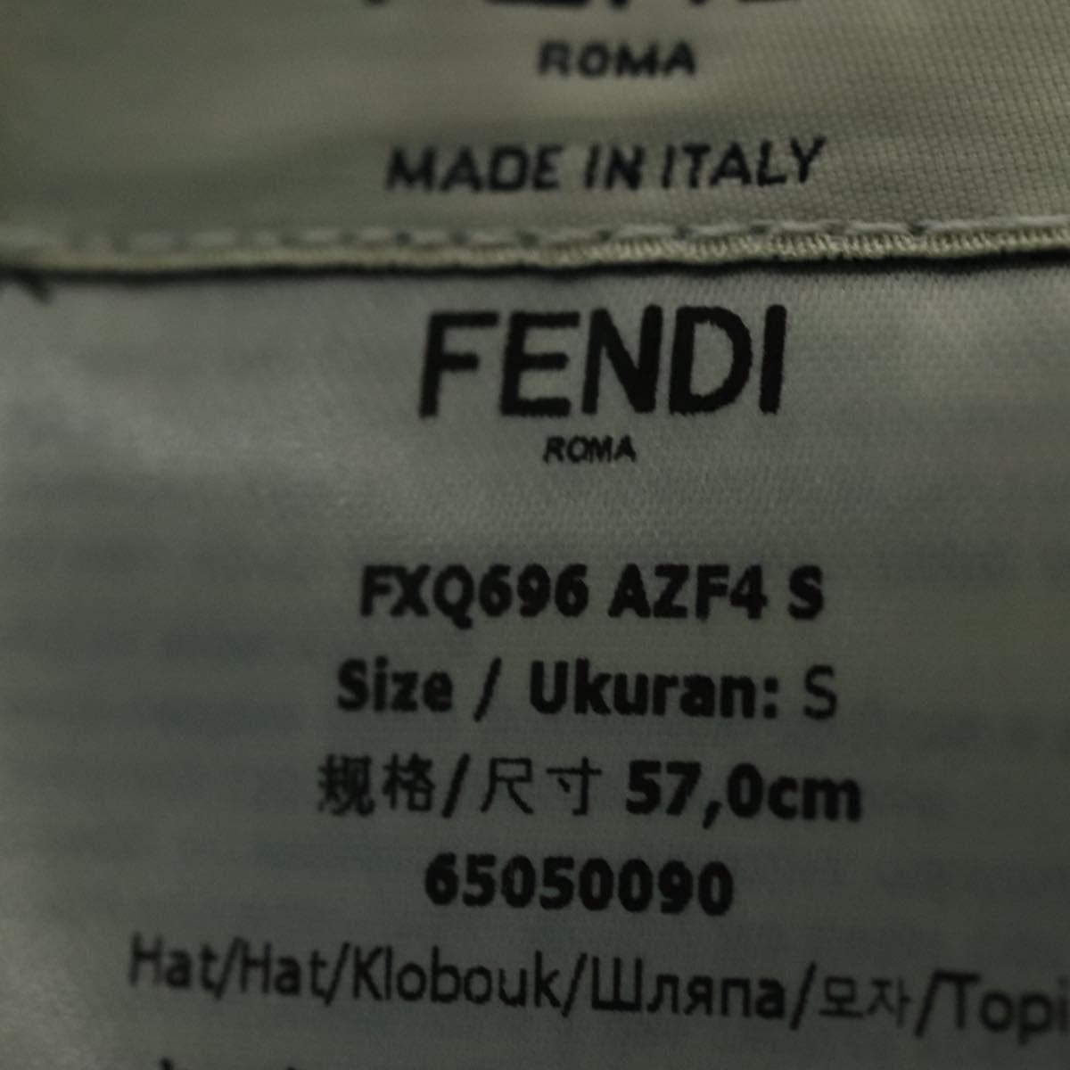 FENDI Zucca Canvas Hat Cotton Blue Auth yk19421M FENDI Zucca Canvas Charm Black Brown Auth ac3769 ref.2202082  main image 4