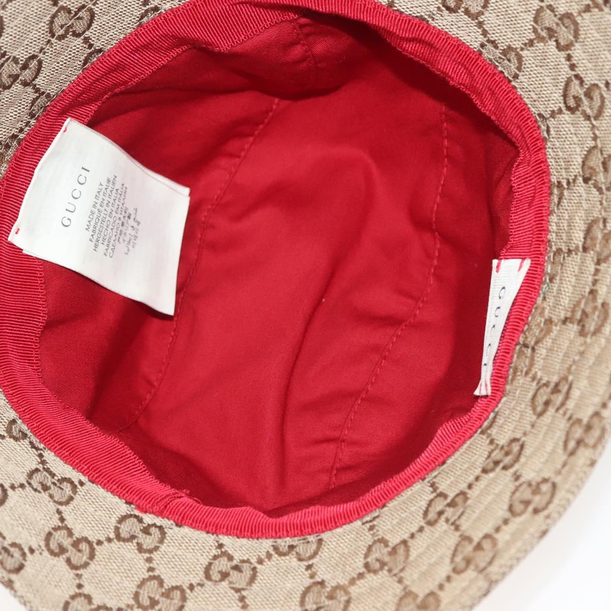 GUCCI GG Canvas Web Sherry Line Hat M Beige Red Green 411790  display picture 3