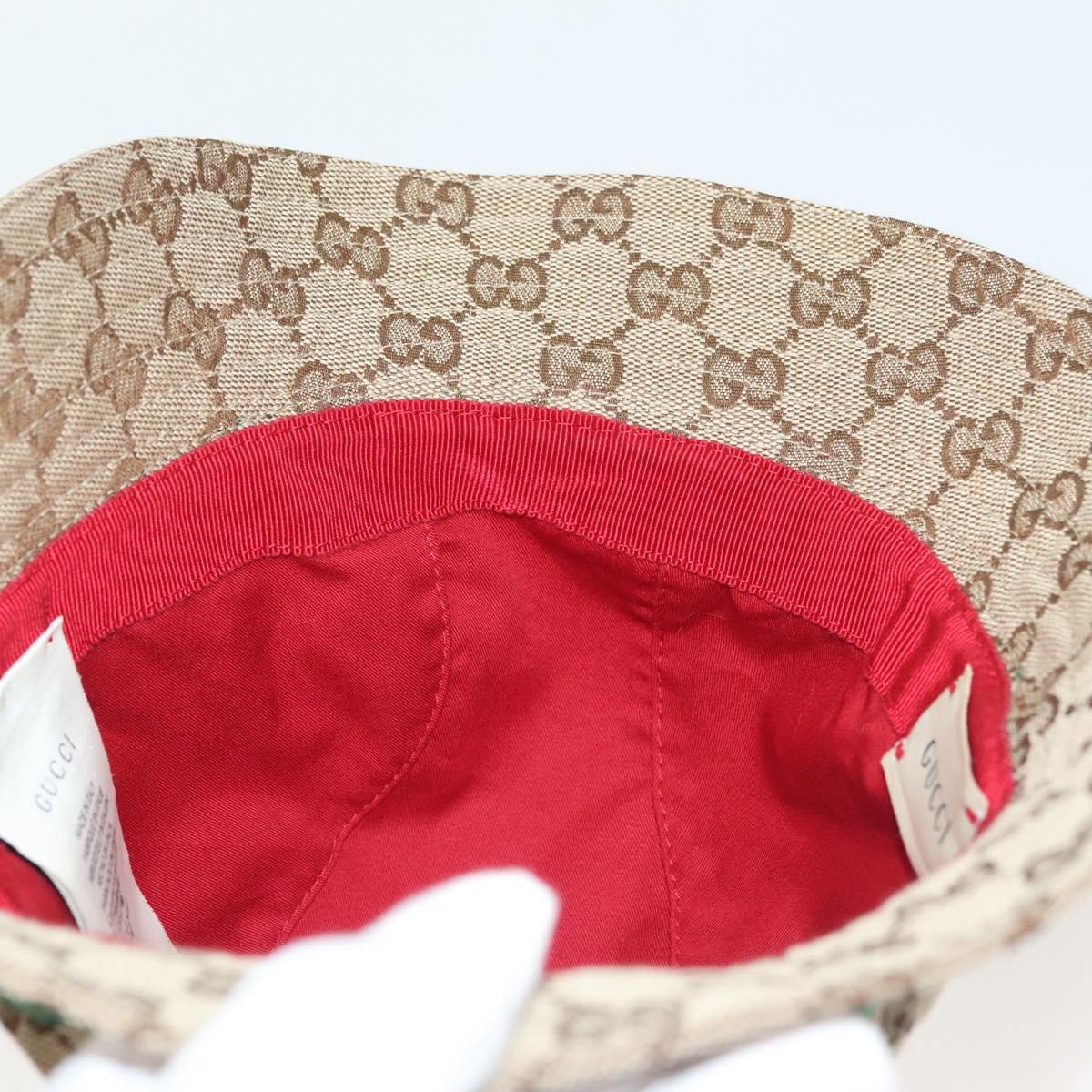 GUCCI GG Canvas Web Sherry Line Hat M Beige Red Green 411790  display picture 1