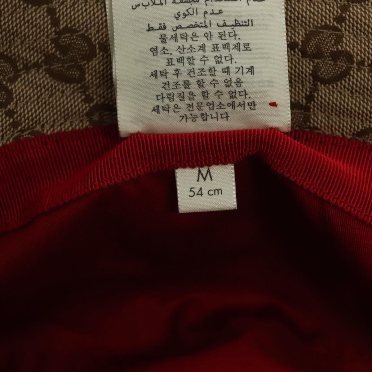 GUCCI GG Canvas Web Sherry Line Hat M Beige Red Green 411790 Auth yk19494 GUCCI GG Canvas Web Sherry Line Hat M Beige Red Green 411790  main image 4