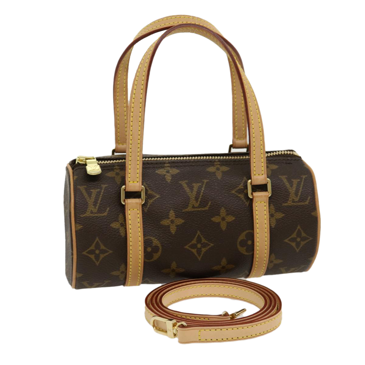 LOUIS VUITTON Monogram Papillon 19 Hand Bag M51389 LV Auth