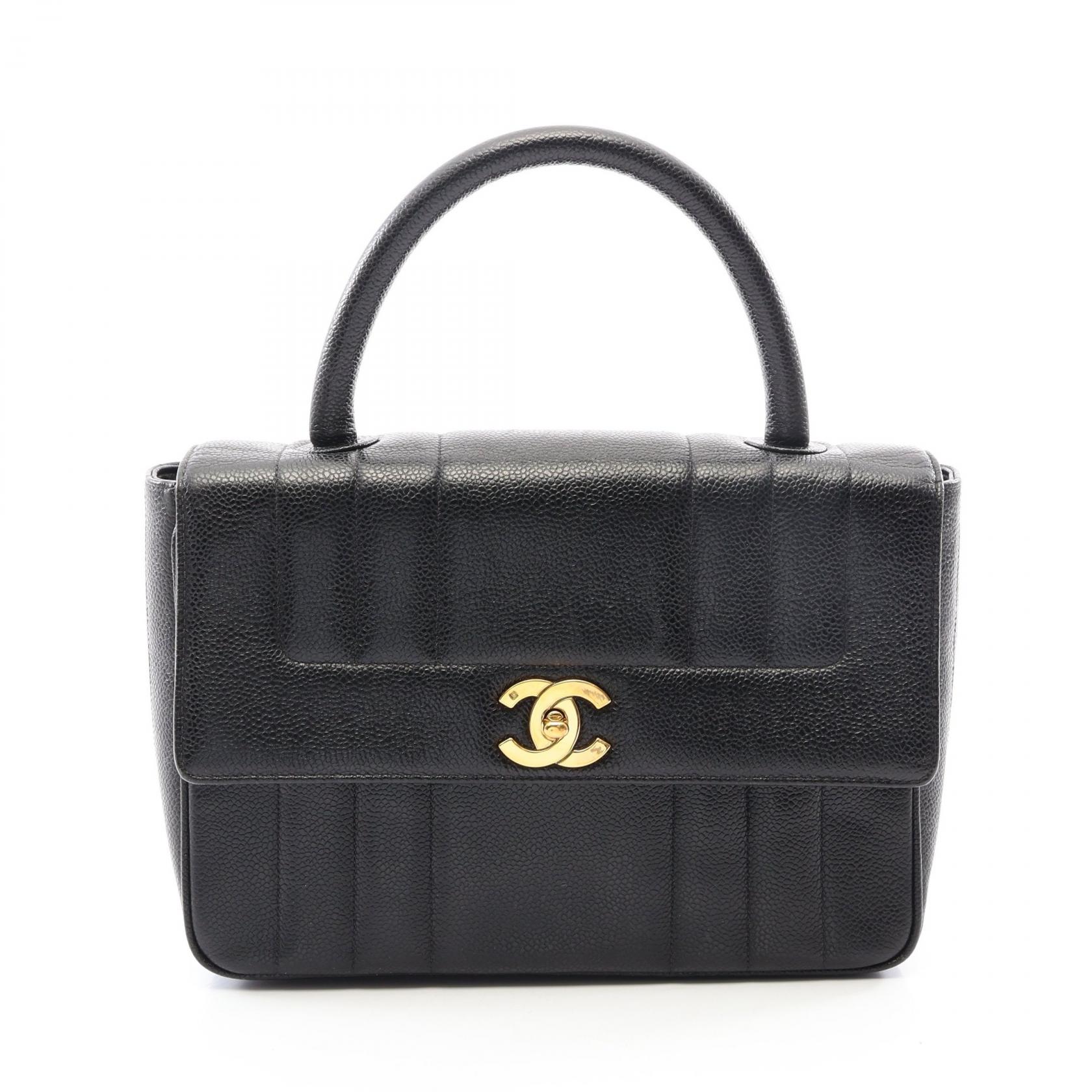シャネル マドモアゼル トップハンドルバッグ ゴールド金具