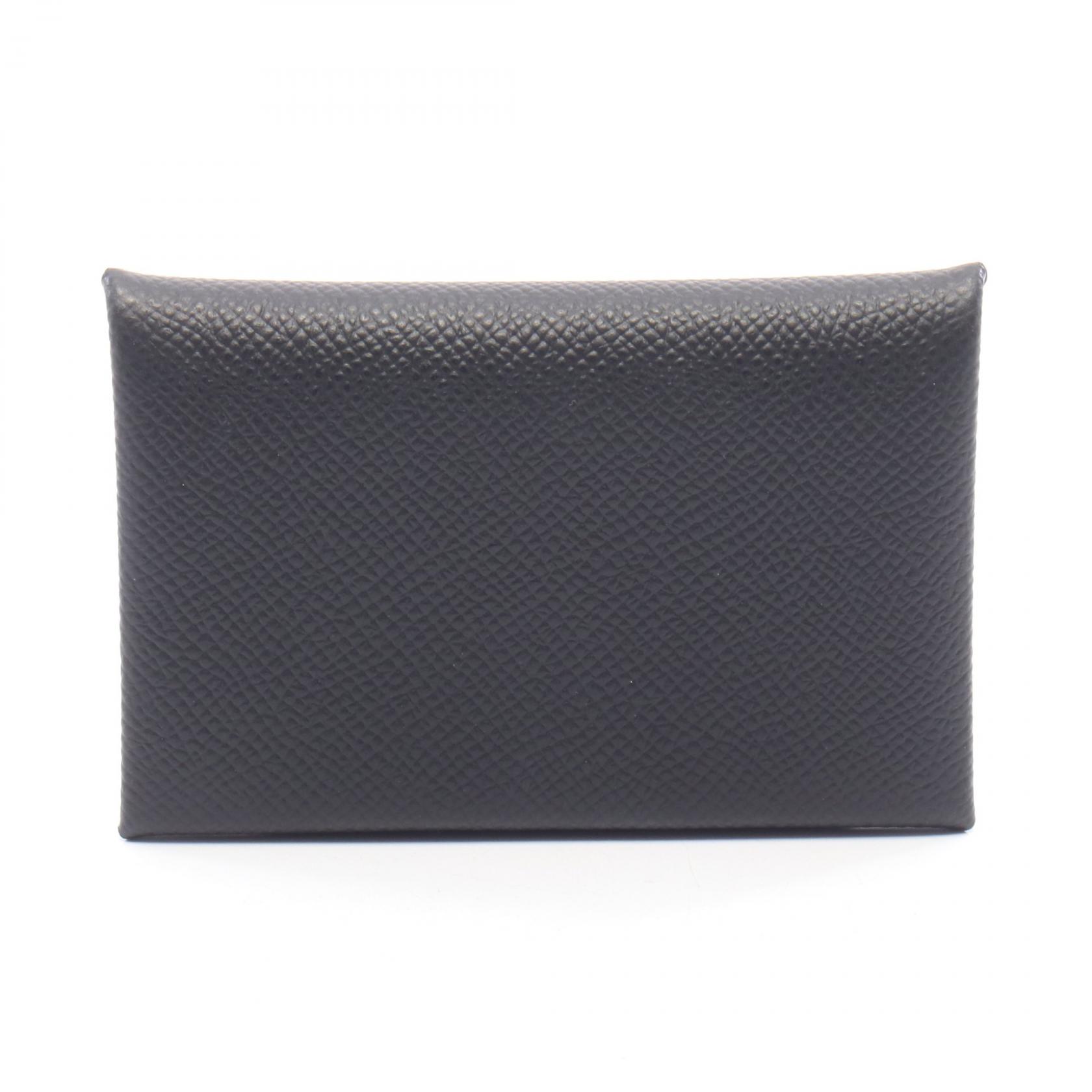 エルメス カルヴィデュオ ブルーニュイ エバーカラー シルバー金具 W