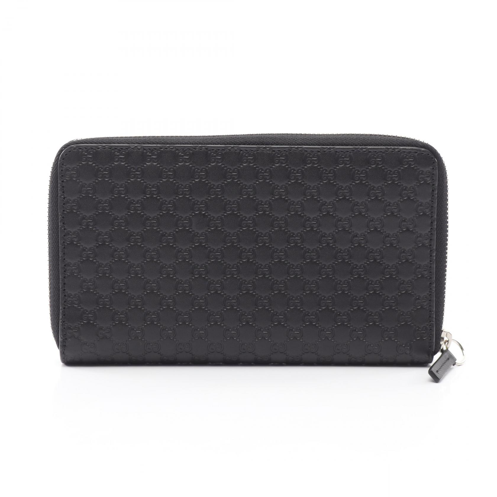 GUCCI 二つ折り財布 マイクログッチシマ ブラック グッチ マイクロ グッチシマ Wホック 二つ折り財布 464916 | ブランド