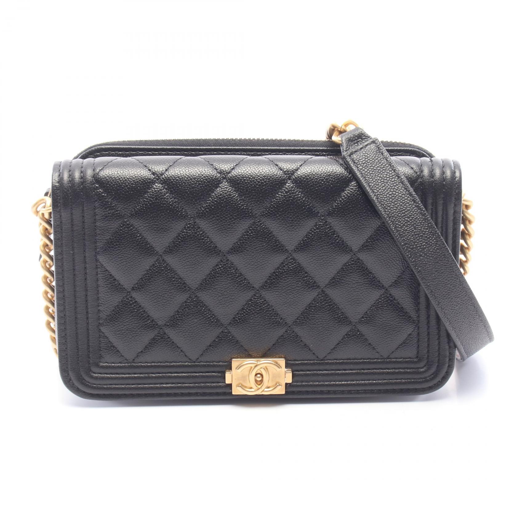 シャネル ボーイシャネル フォンケース チェーンウォレット AP3013 ゴールド金具