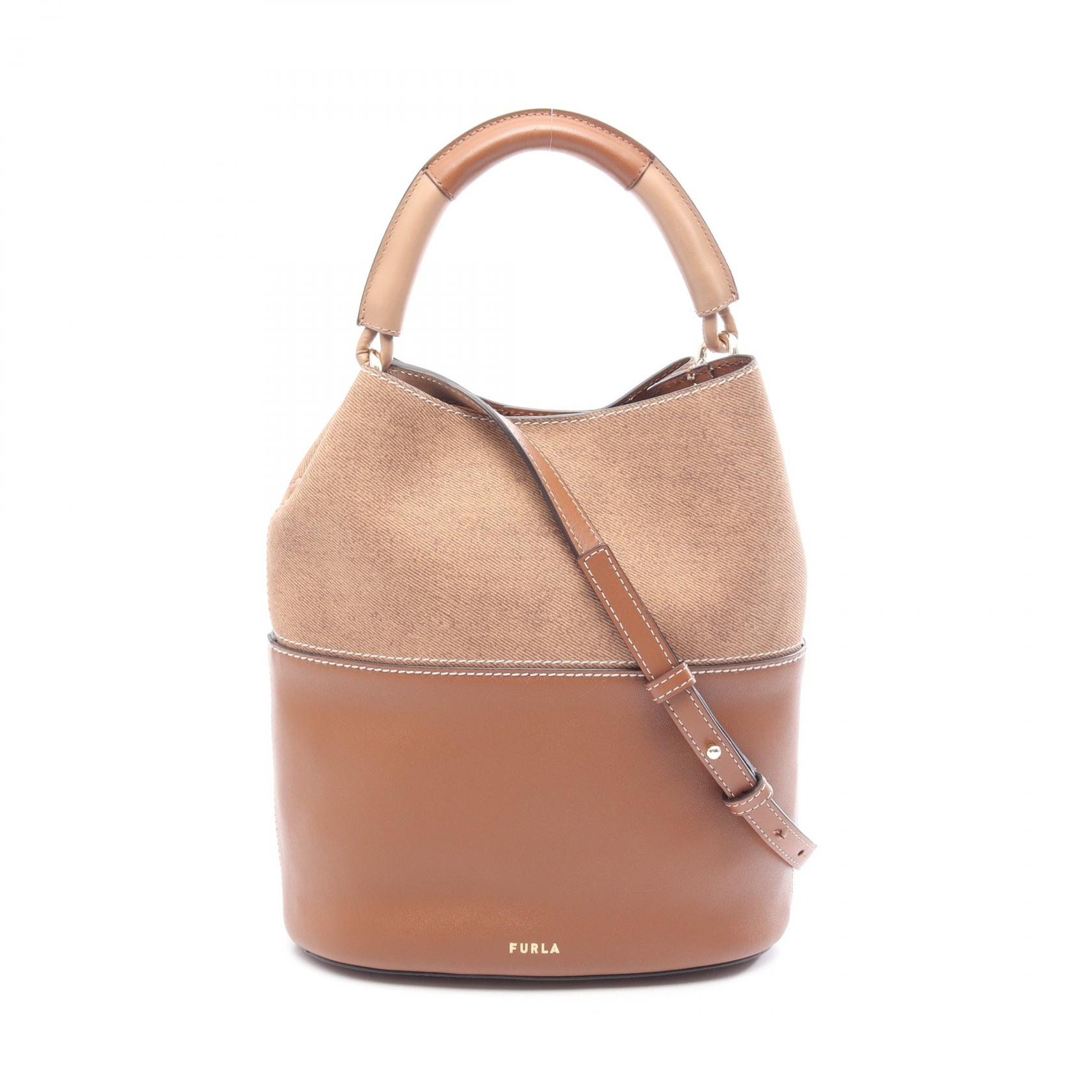 フルラ SFERA S BUCKET BAG ショルダーバッグ レザー ブラウ