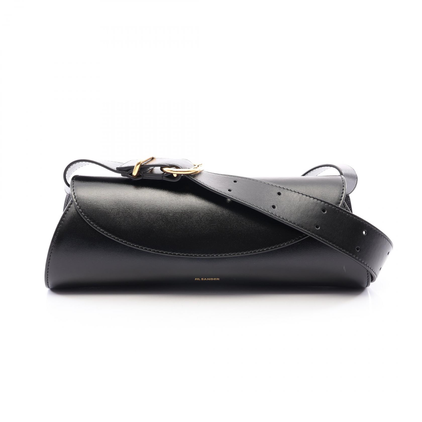 JIL SANDER レザー ボディバッグ ブラック ジルサンダー ボディバッグ レザー ブラック | ブランド品の買取・査定