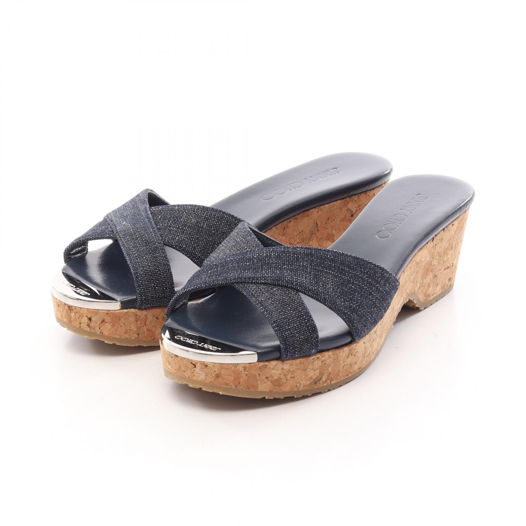 JIMMY CHOO★ジミーチュウ ウェッジソール サンダル36 ジミーチュウ ウエッジソールサンダル | ブランド品の買取・査定なら