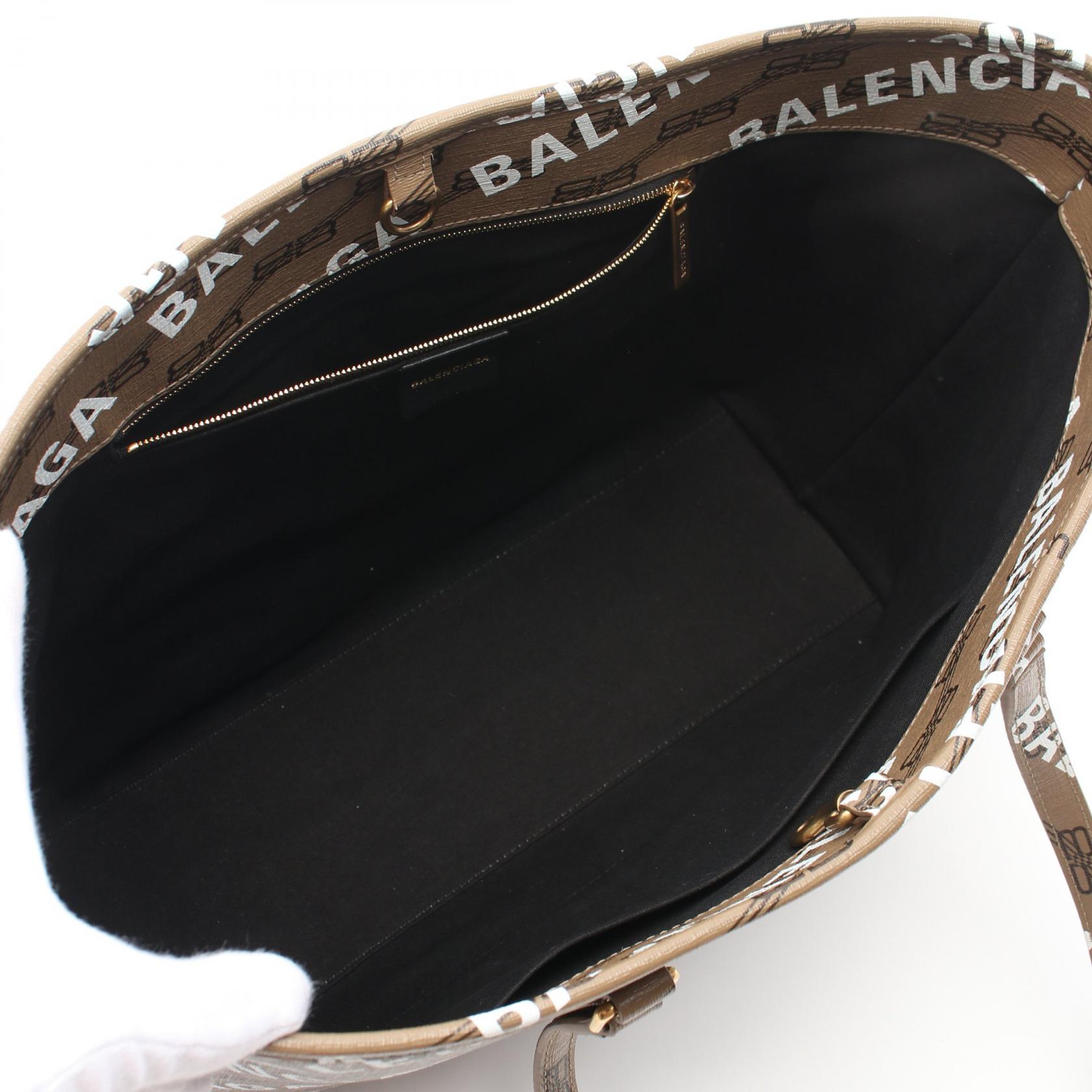 BALENCIAGA SIGNATURE SHOPPER M BB Monogram Tote Bag 702698