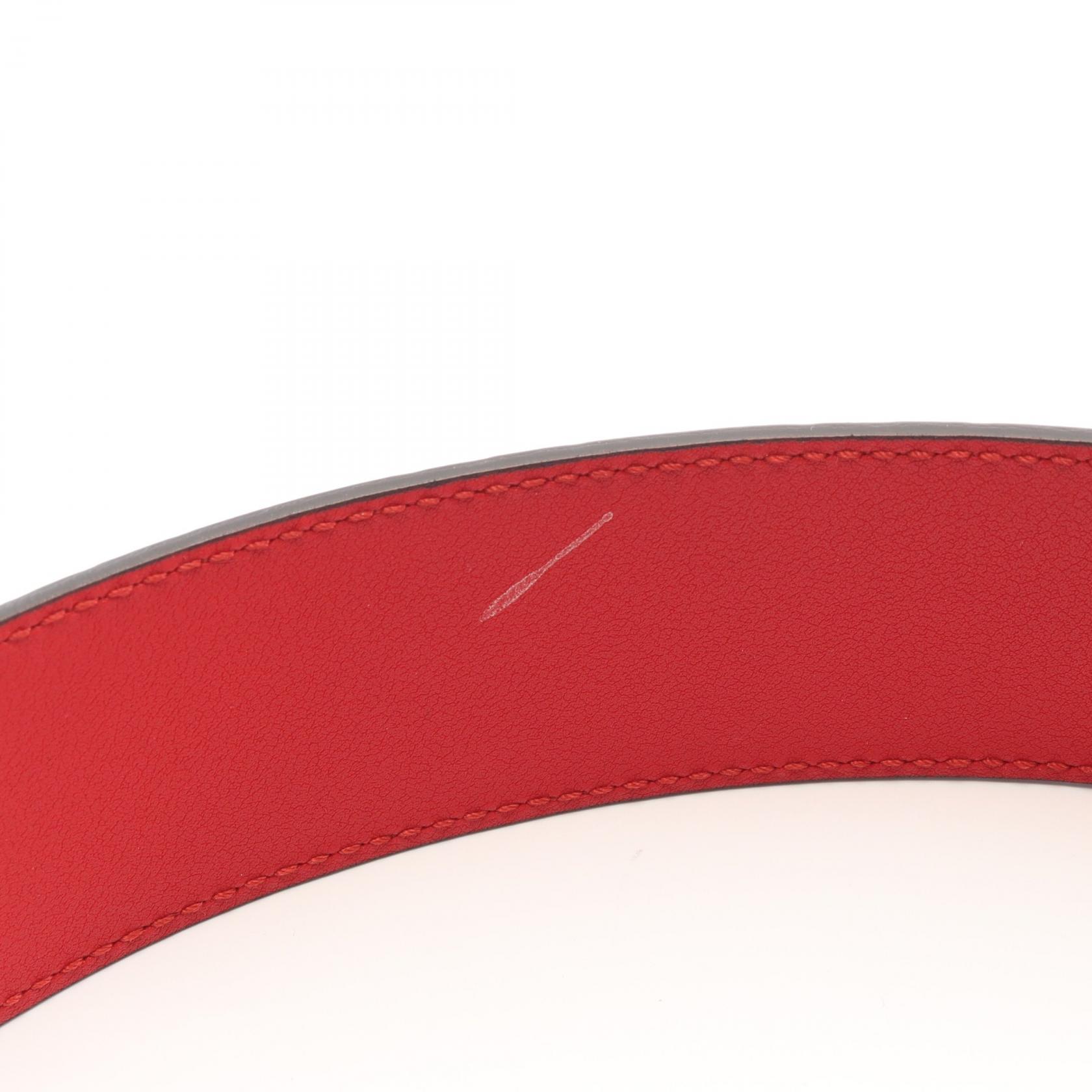 GUCCI Interlocking G belt 370543 leather Red GHW Used Women | eBay
