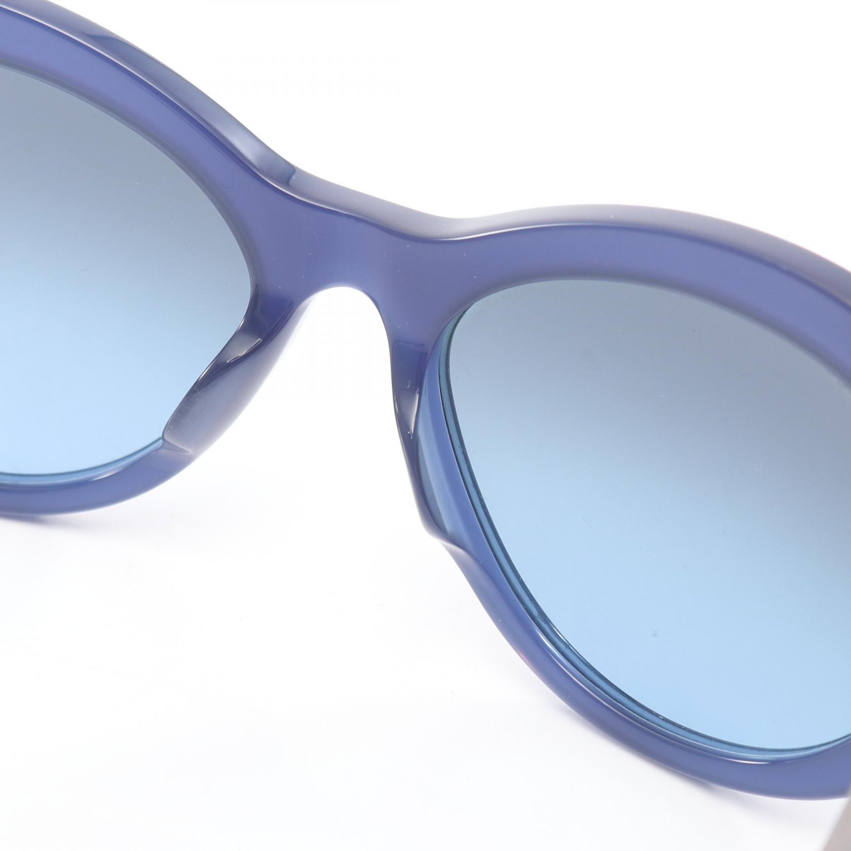 CHANEL COCO Mark Sunglasses Eyewear Plastic Navy Used Women Coco