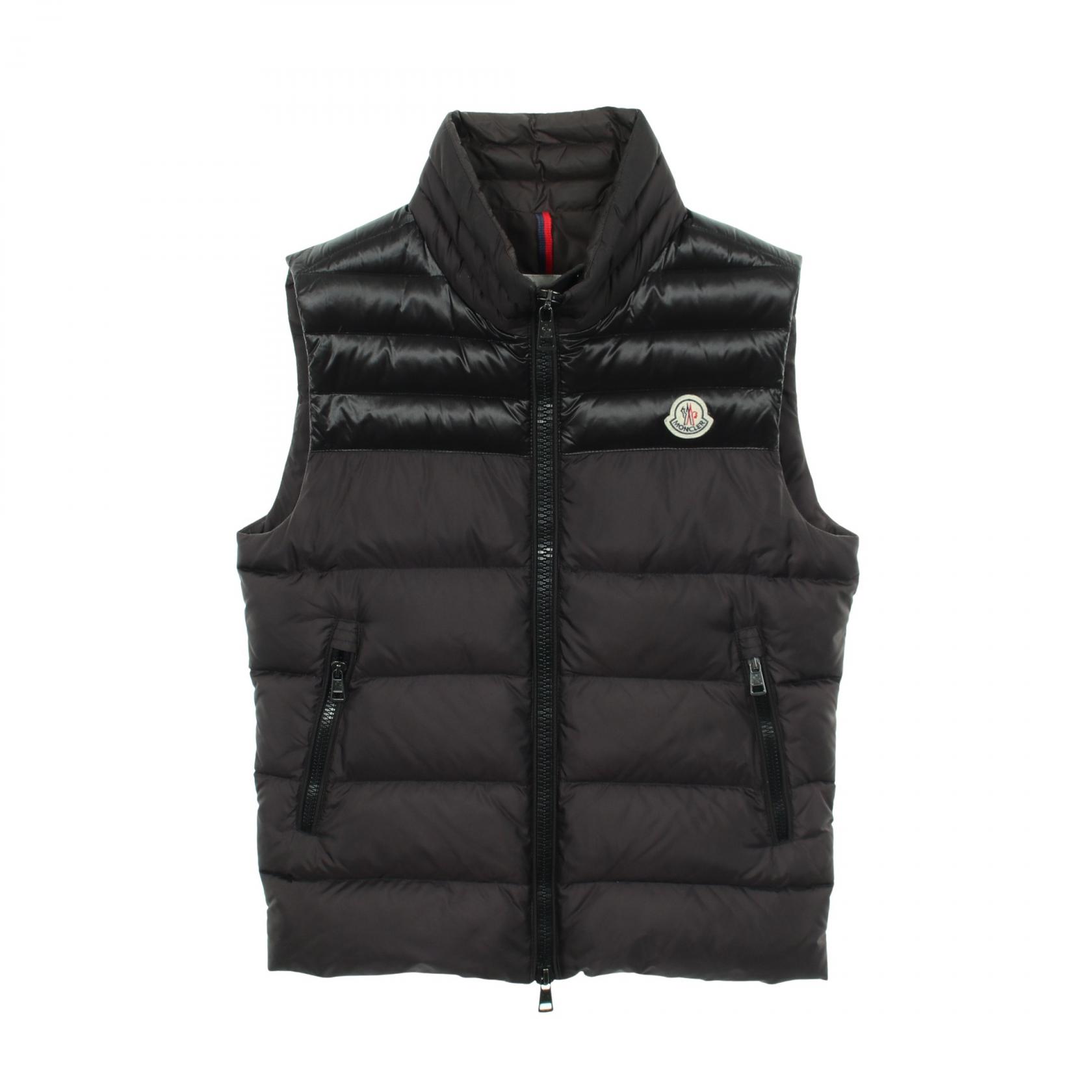 モンクレール　キッズダウンベスト MONCLER DUPRES GILET MONCLER DUPRES Down vest Sleeveless Jacket polyester Black Used