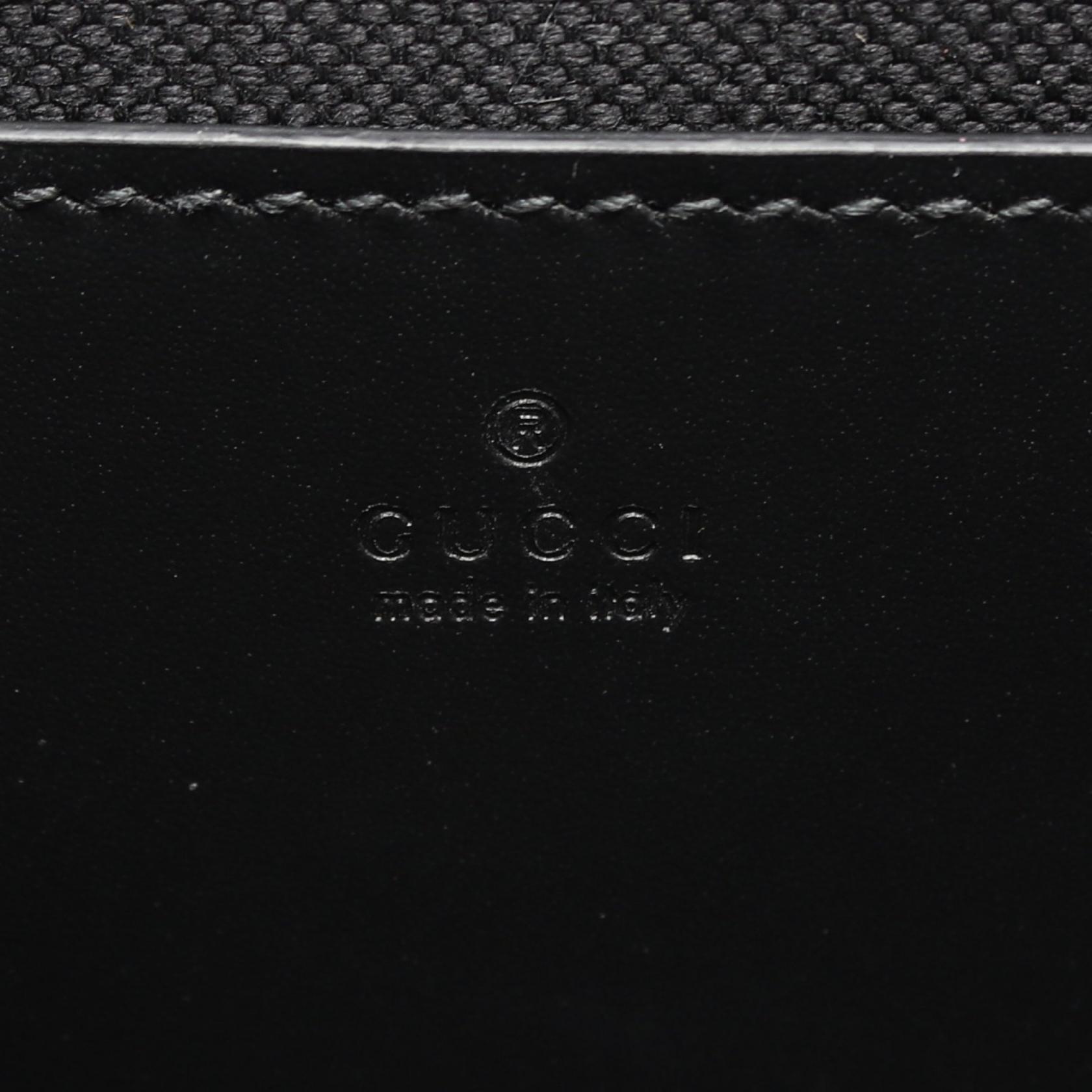 GUCCI GG Super Mini Shoulder Crossbody Bag 772794 leather Black