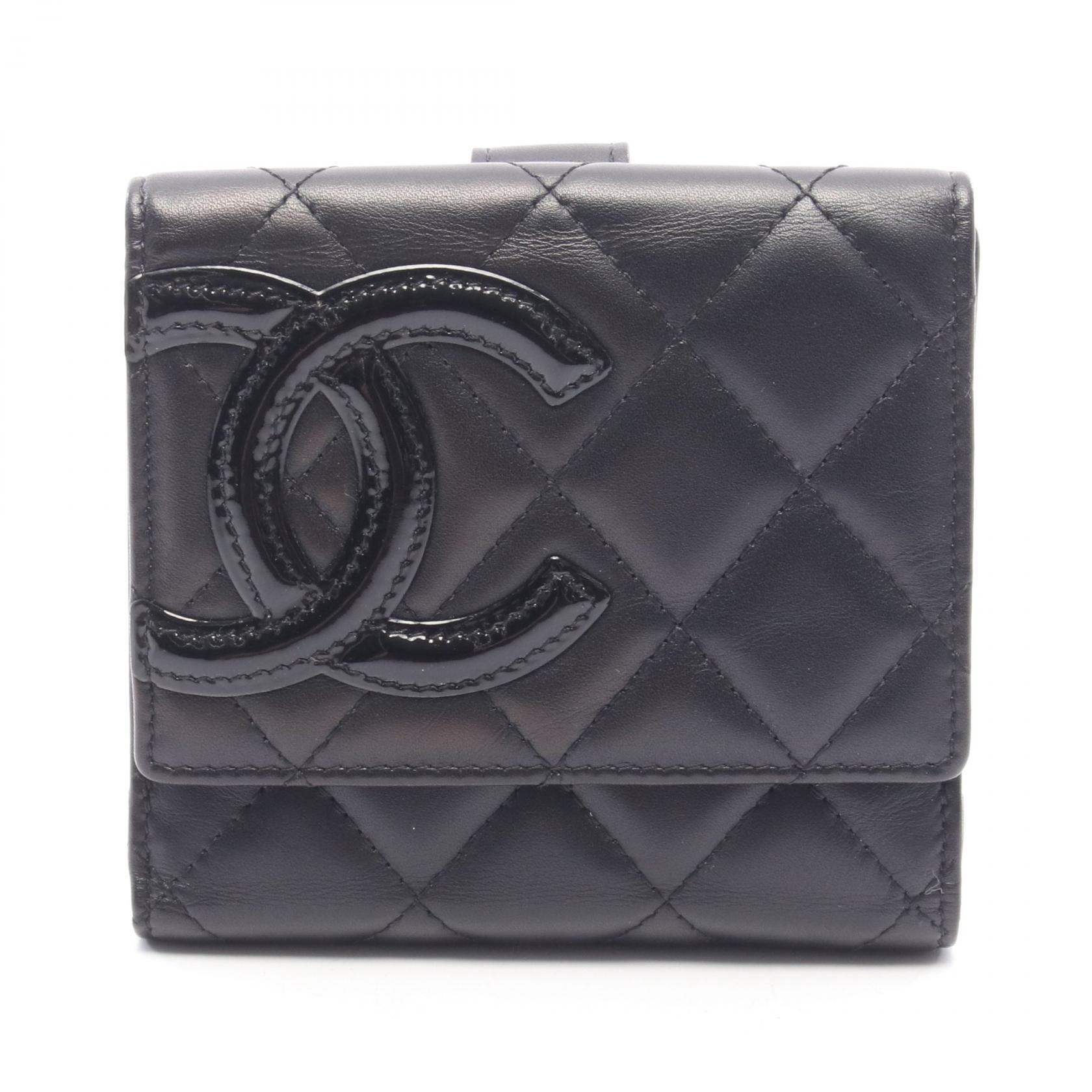 シャネル カンボン Wホック長財布 シルバー金具 | ブランド品の買取