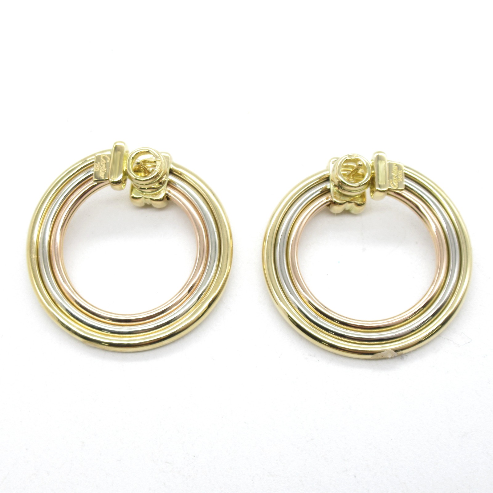 CARTIER Trinity Earrings 18K Yellow White Pink Gold | eBay