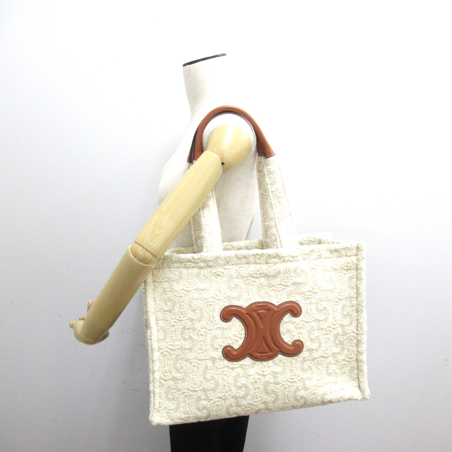 CELINE Large Cabas Thais Tote Hand Bag 196762FL102NT wool CELINE Large Cabas Thais Tote Hand Bag 196762FL102NT wool