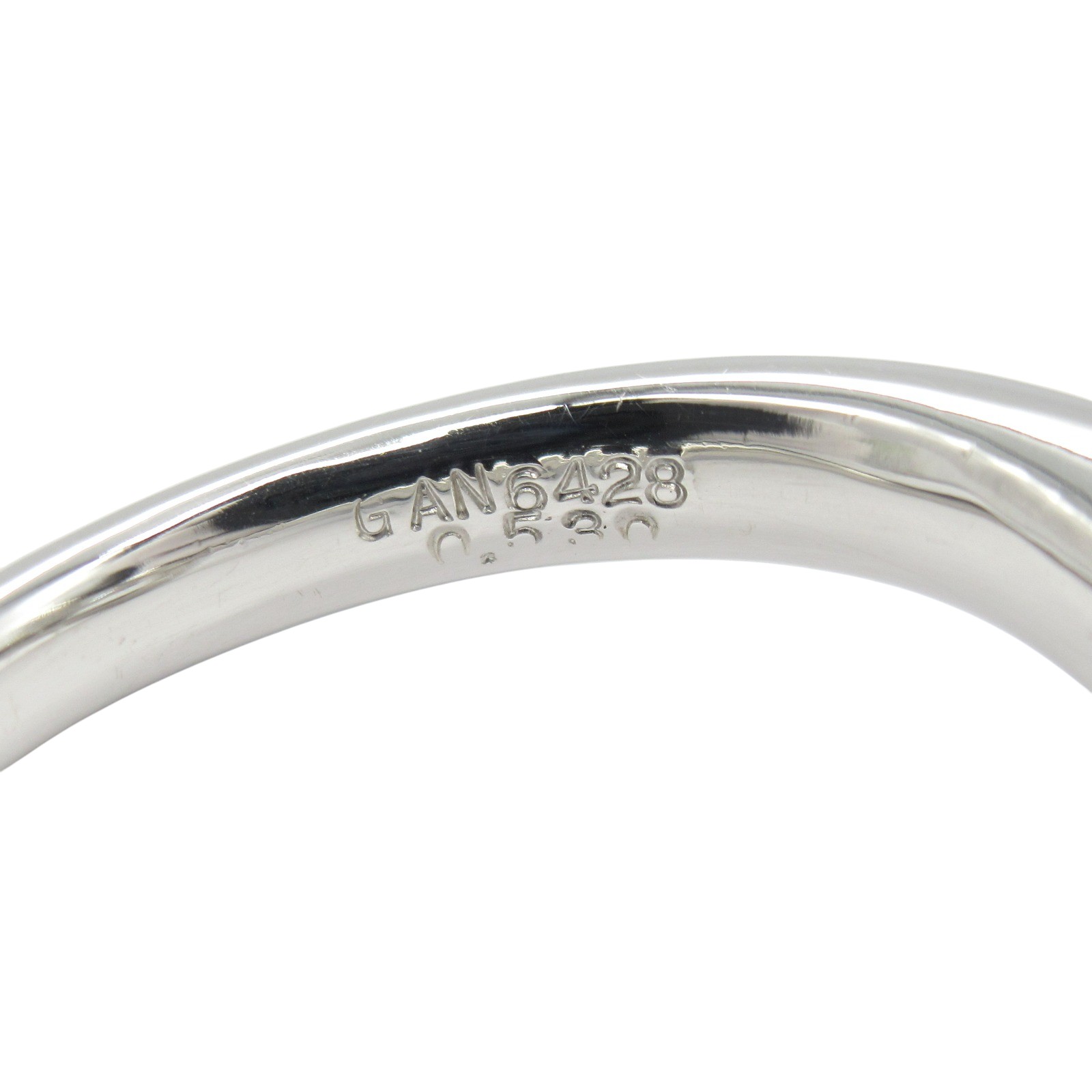 Bague En Platine Pt900 Avec Diamant 0.53 Carat - Taille US 7.5, Occasion En Très Bon état