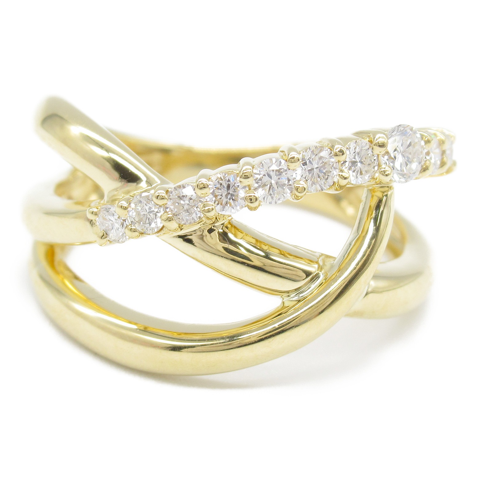 JEWELRY Diamond ring #6.25g K18 Yellow Gold Used | eBay