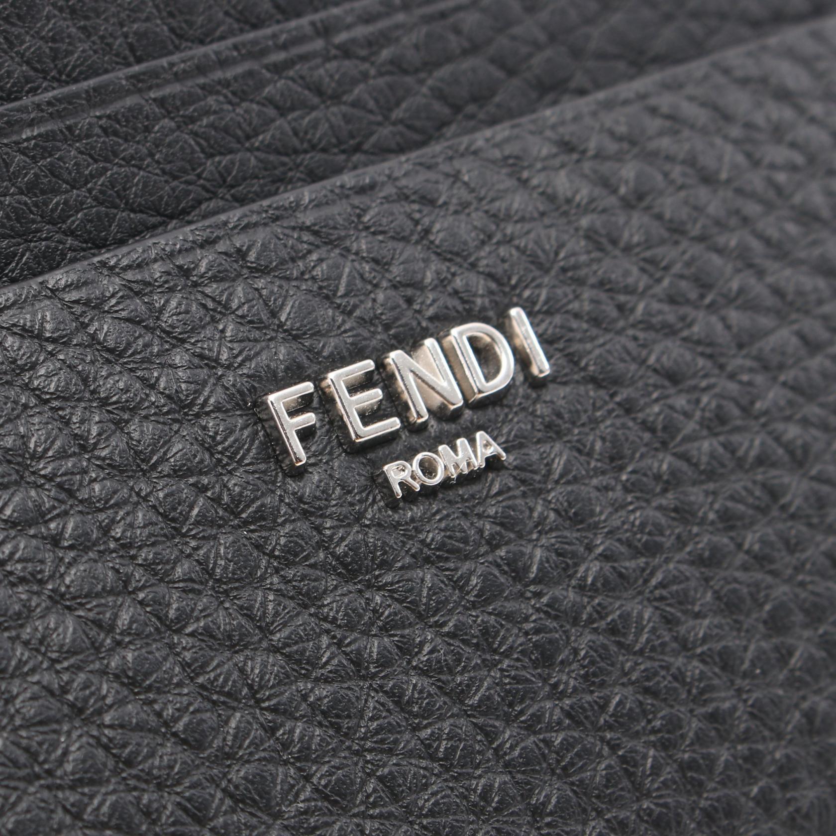 FENDI Selleria Card Holder 7M0164AP3BF0GXN leather Black NEW FENDI Selleria Card Holder 7M0164AP3BF0GXN leather Black NEW