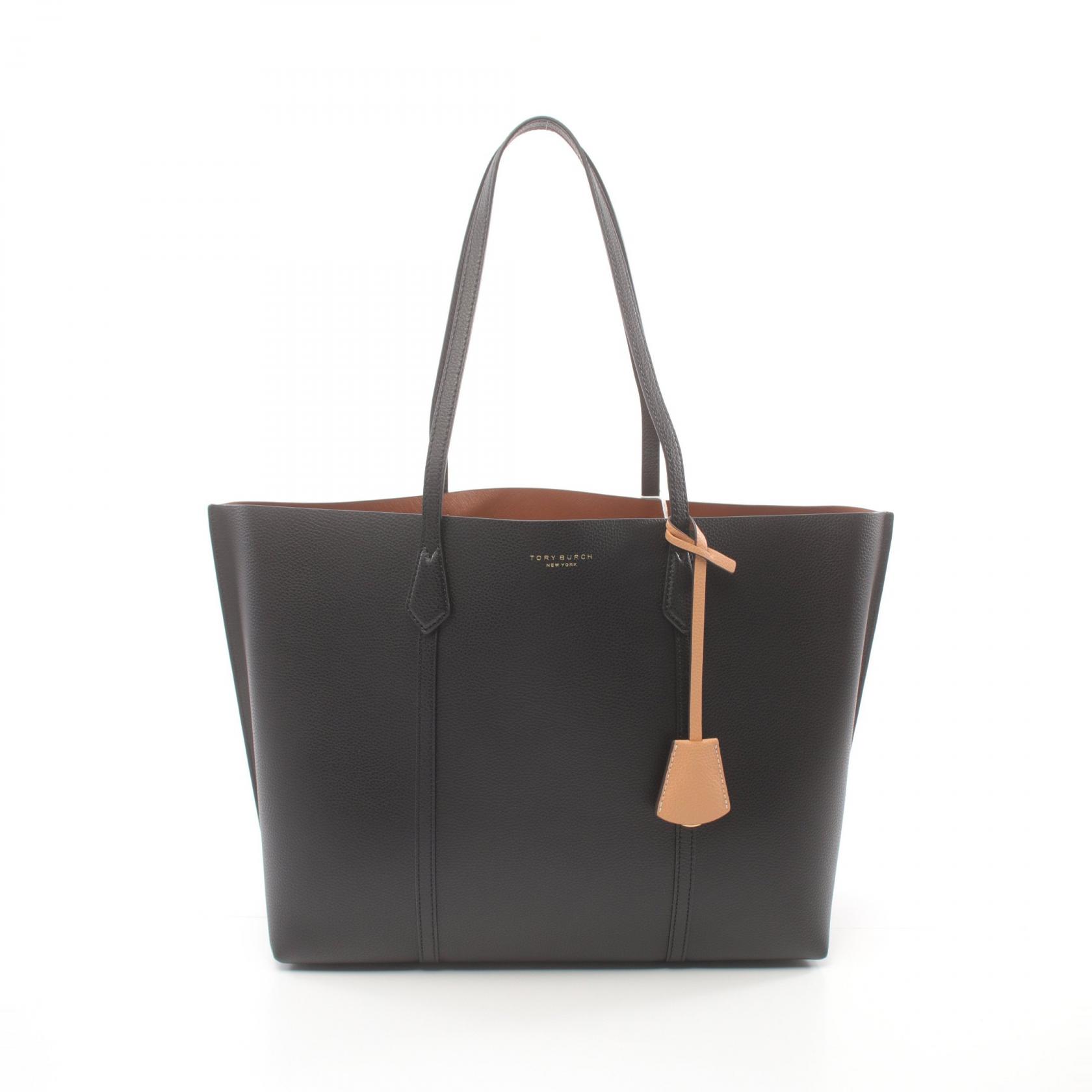 ☆☆Tory Burch☆☆ 24FW Tory Burch Tote Bag 81928 001 Black TORY BURCH Perry Small Triple Compartment Tote Bag Black 81928