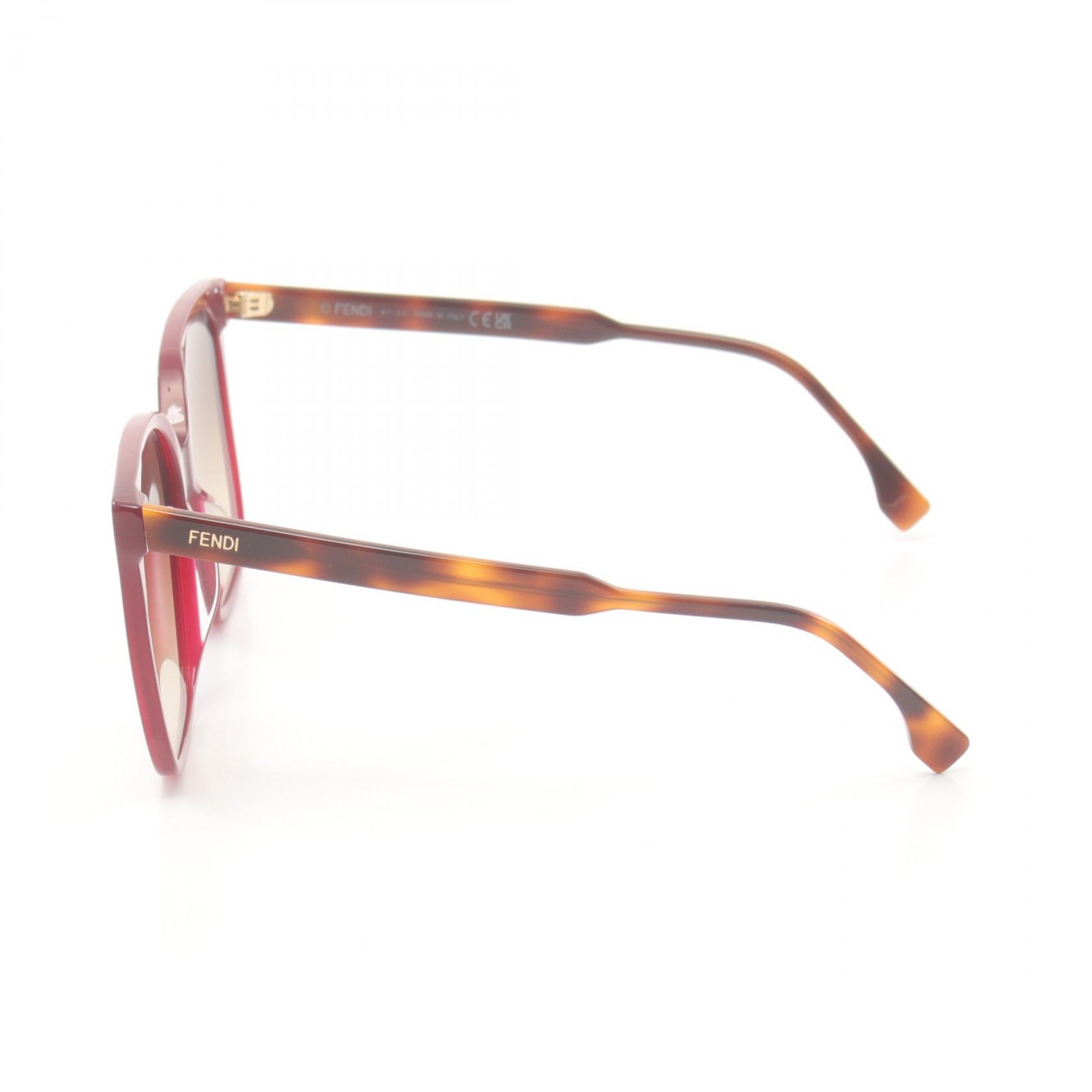 FENDI sunglasses eyewear 40030I66F Plastic Red Brown NEW
