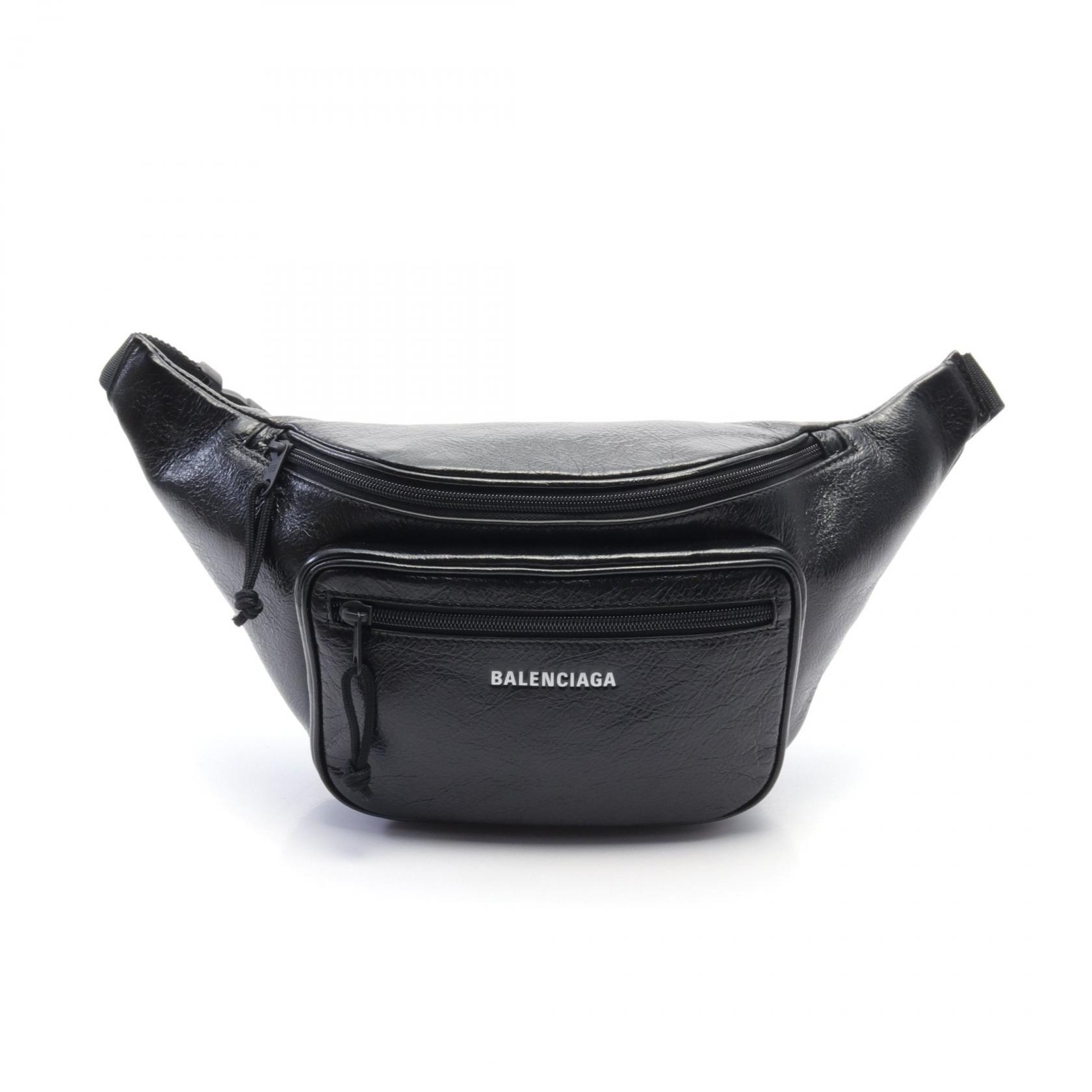 Auth Balenciaga Everyday Belt Bag- Belt pack - Black White