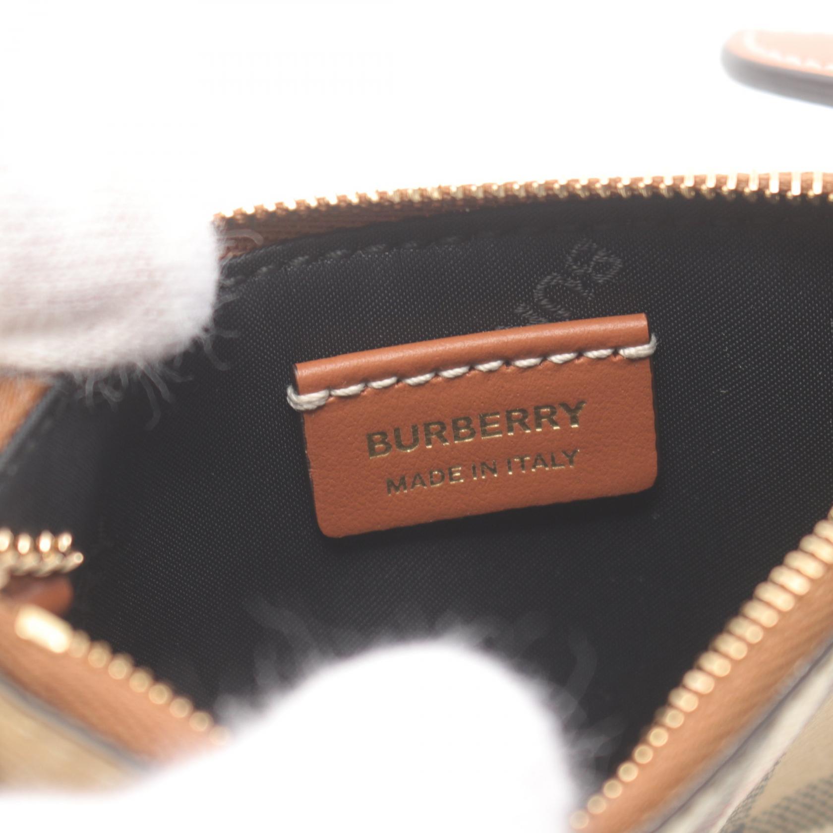 BURBERRY Vintage check coin purse 8094428 canvas Beige