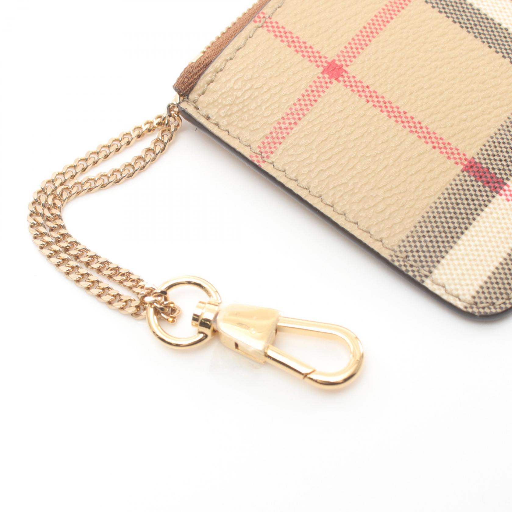 BURBERRY Vintage check coin purse 8094428 canvas Beige