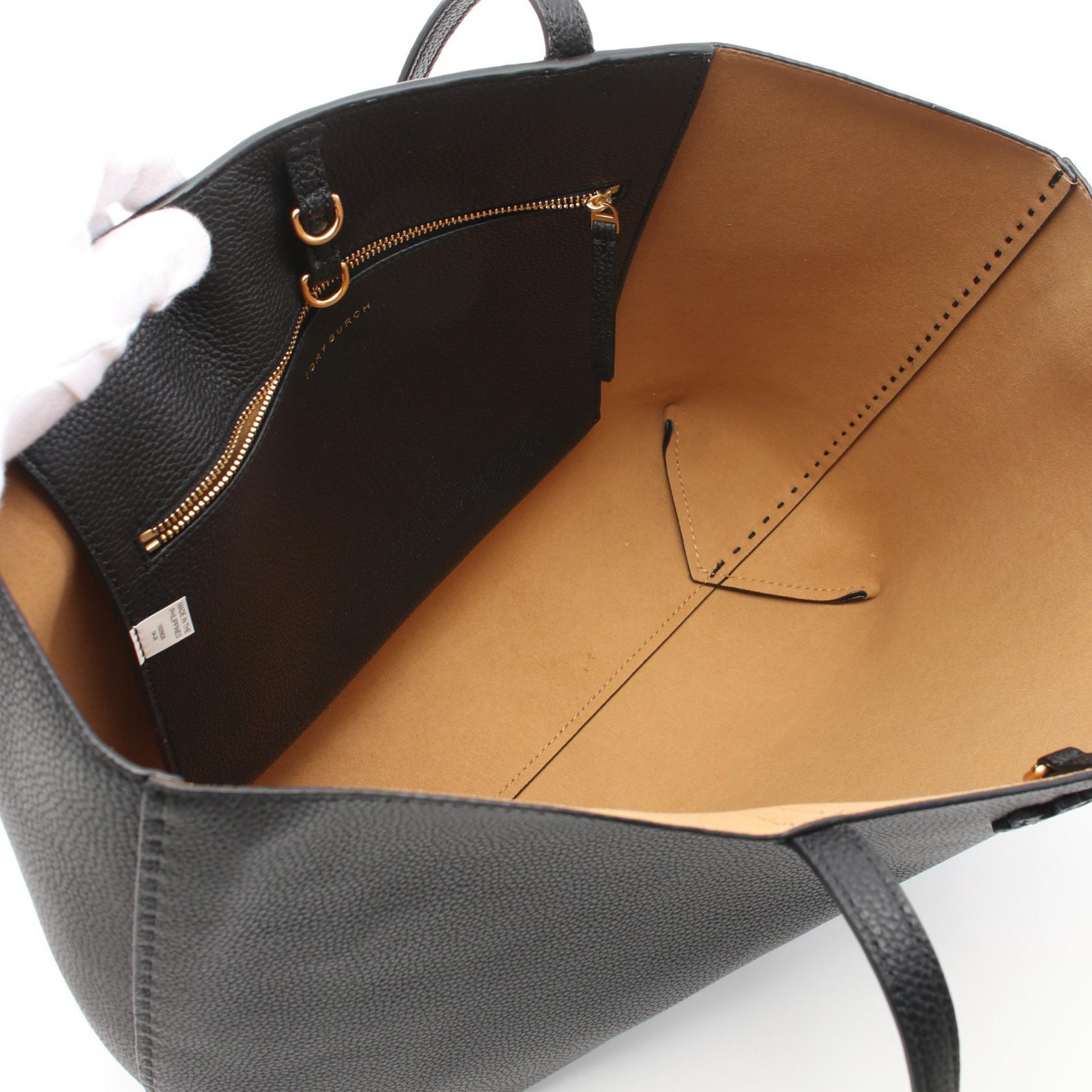 Tory Burch MCGRAW Tote Shoulder Bag 152221001 leather Black
